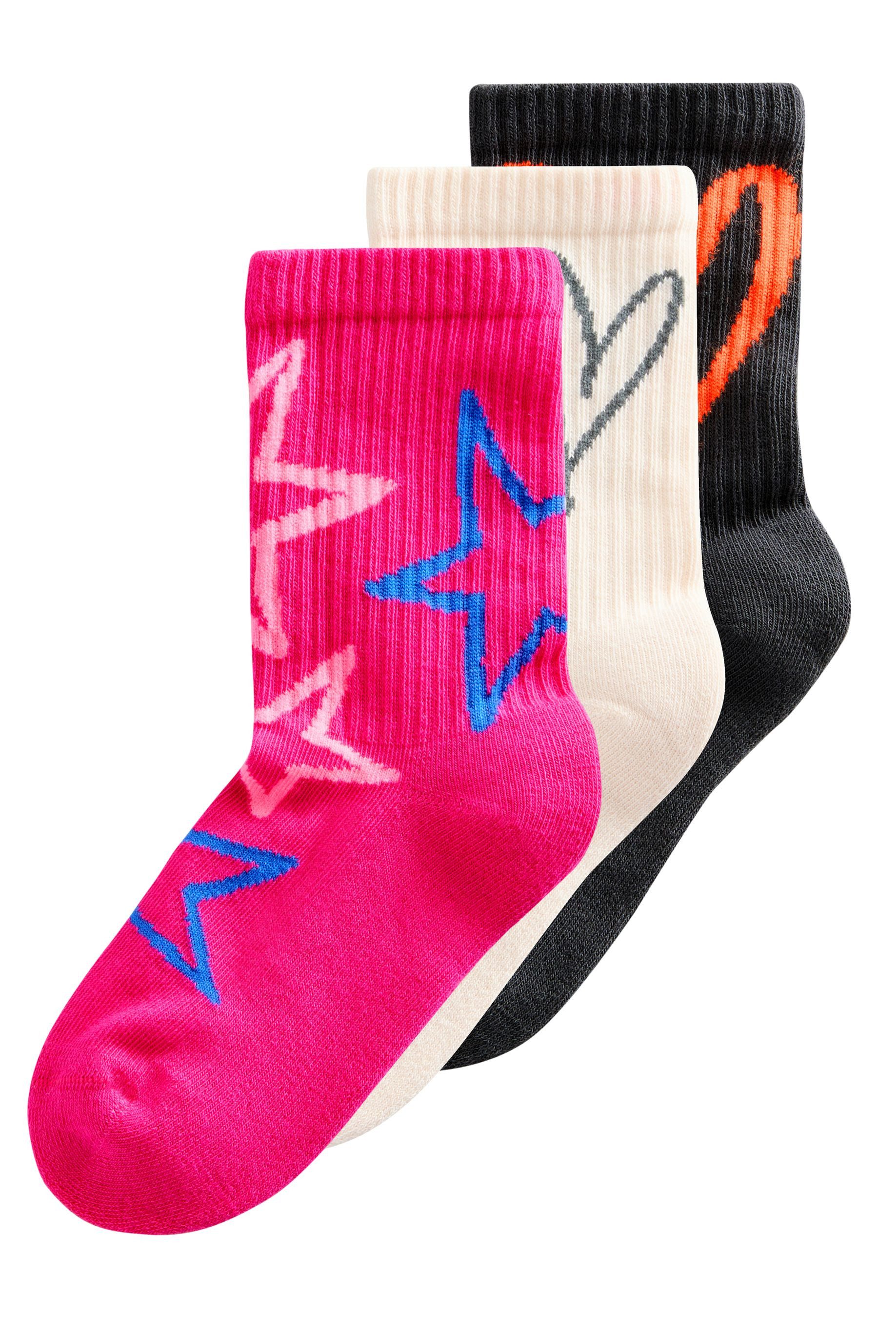 Next Короткие носки Knöchelsocken mit gepolsterter Sohle, 3er-Pack (3-Paar)