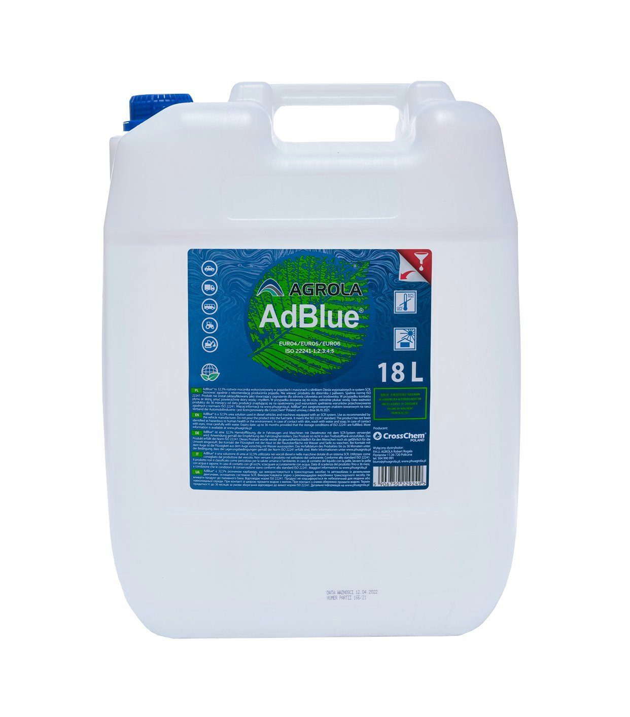 Kanister AGROLA Harnstofflösung AdBlue® inkl. Füllschlauch 18 L