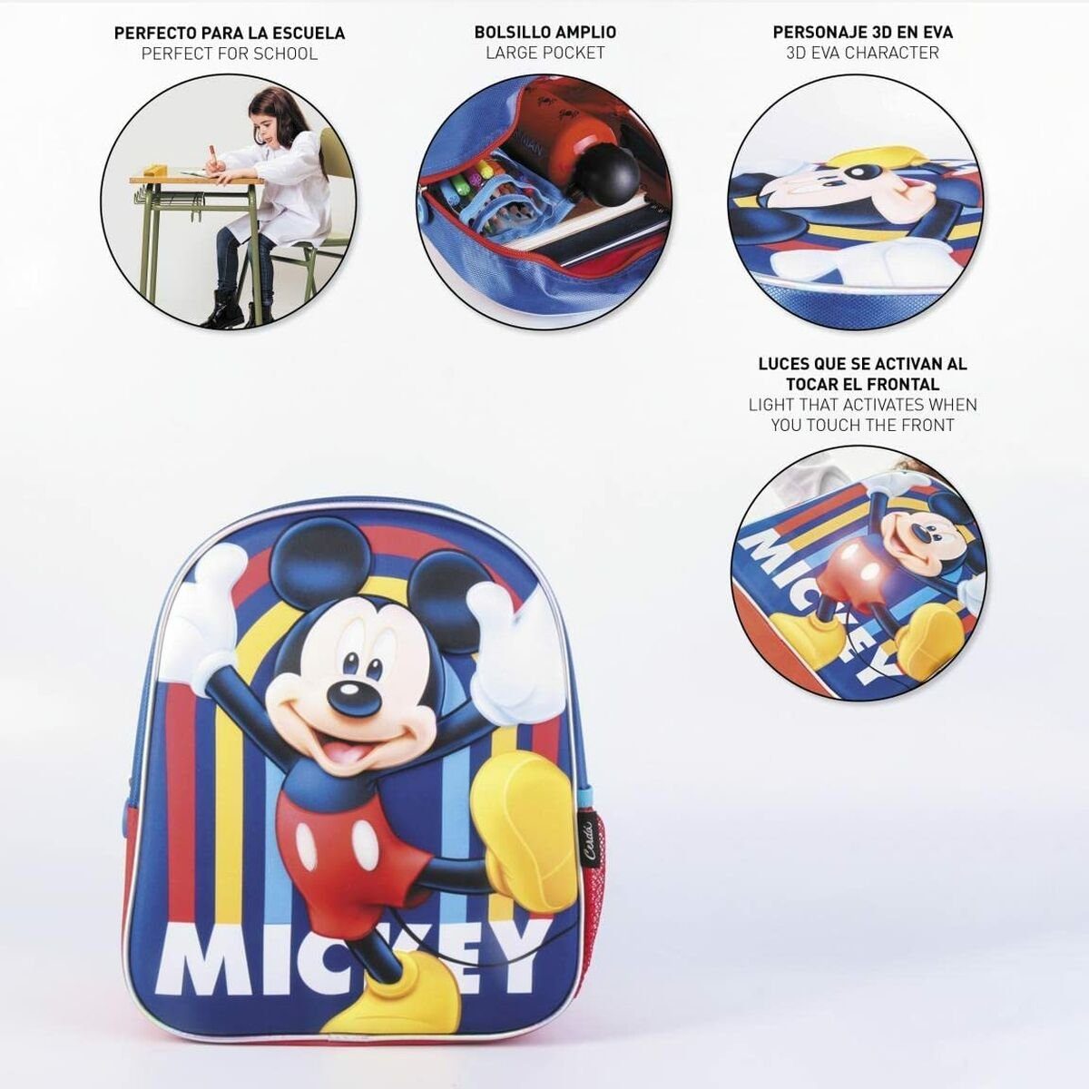 Mickey x cm Mouse Kinder-Rucksack Mickey x 25 31 Rucksack Dunkelblau 10 Mouse Disney