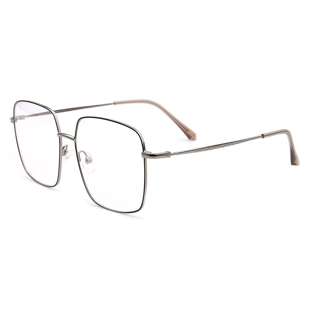 PACIEA Lesebrille Metallbrille Rechteckig Oversize Blaulichtfilter Damen