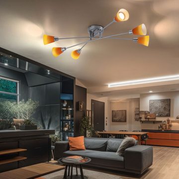 Globo LED Deckenleuchte, Leuchtmittel inklusive, Warmweiß, Deckenleuchte Deckenlampe Spotleuchte Wohnzimmerleuchte
