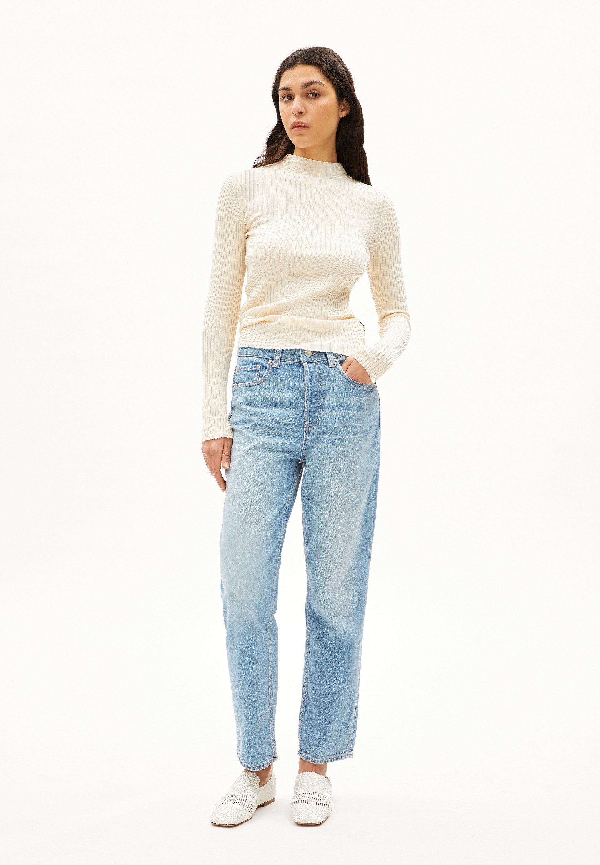 Armedangels Strickpullover ALAANIA Pullover Slim Fit aus Bio-Baumwolle Fitt günstig online kaufen