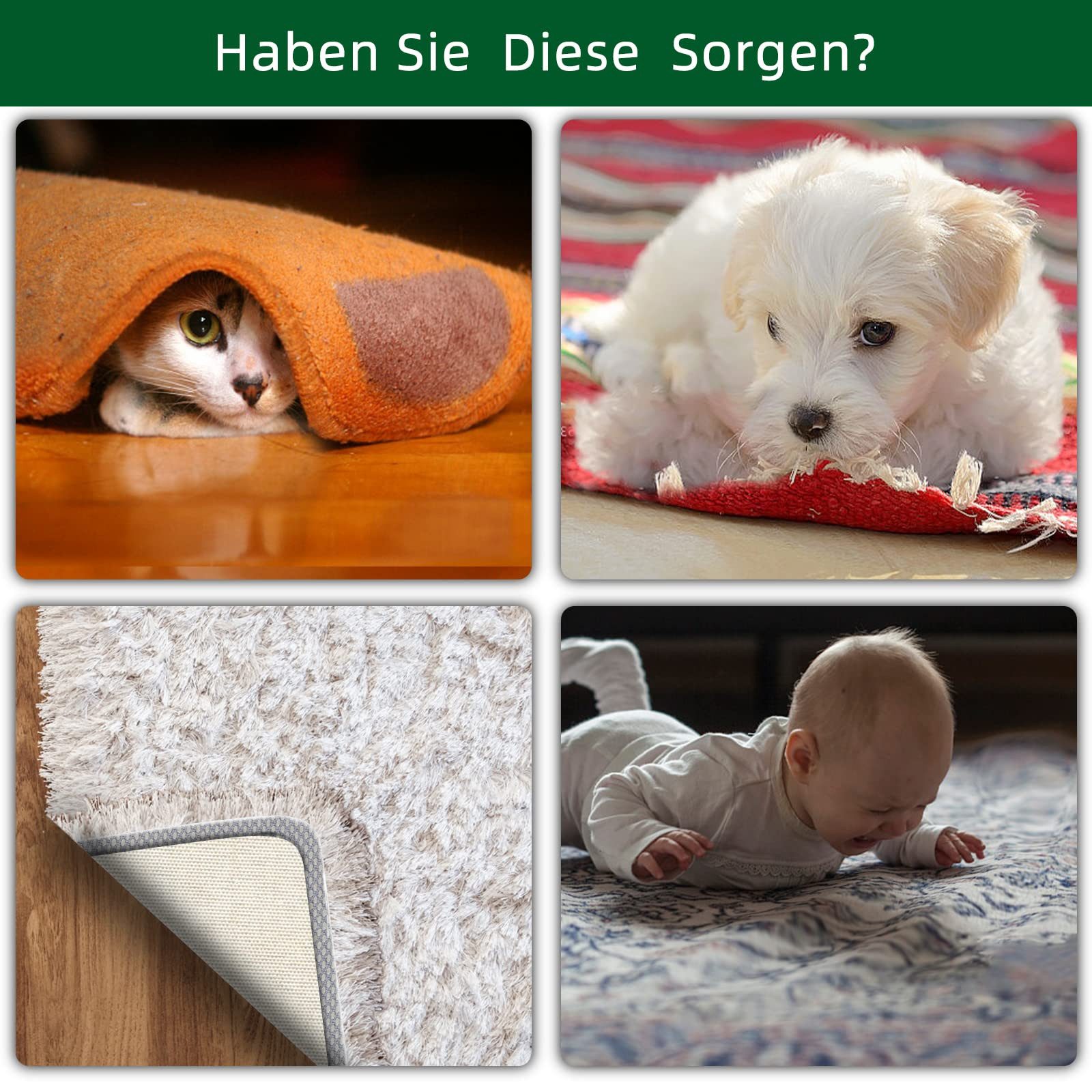 Coonoor Antirutsch Teppichunterlage Antirutschmatte für Teppich, Waschbare günstig online kaufen