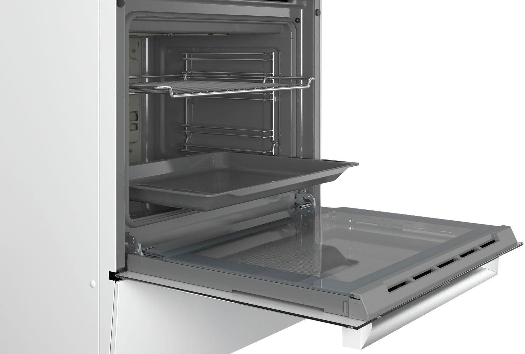 SIEMENS Elektro-Standherd iQ300 HK9R3A220, mit Teleskopauszug nachrüstbar, ecoClean, Perfekte Back- und Bratergebnisse dank Glaskeramik und 3D Heißluft