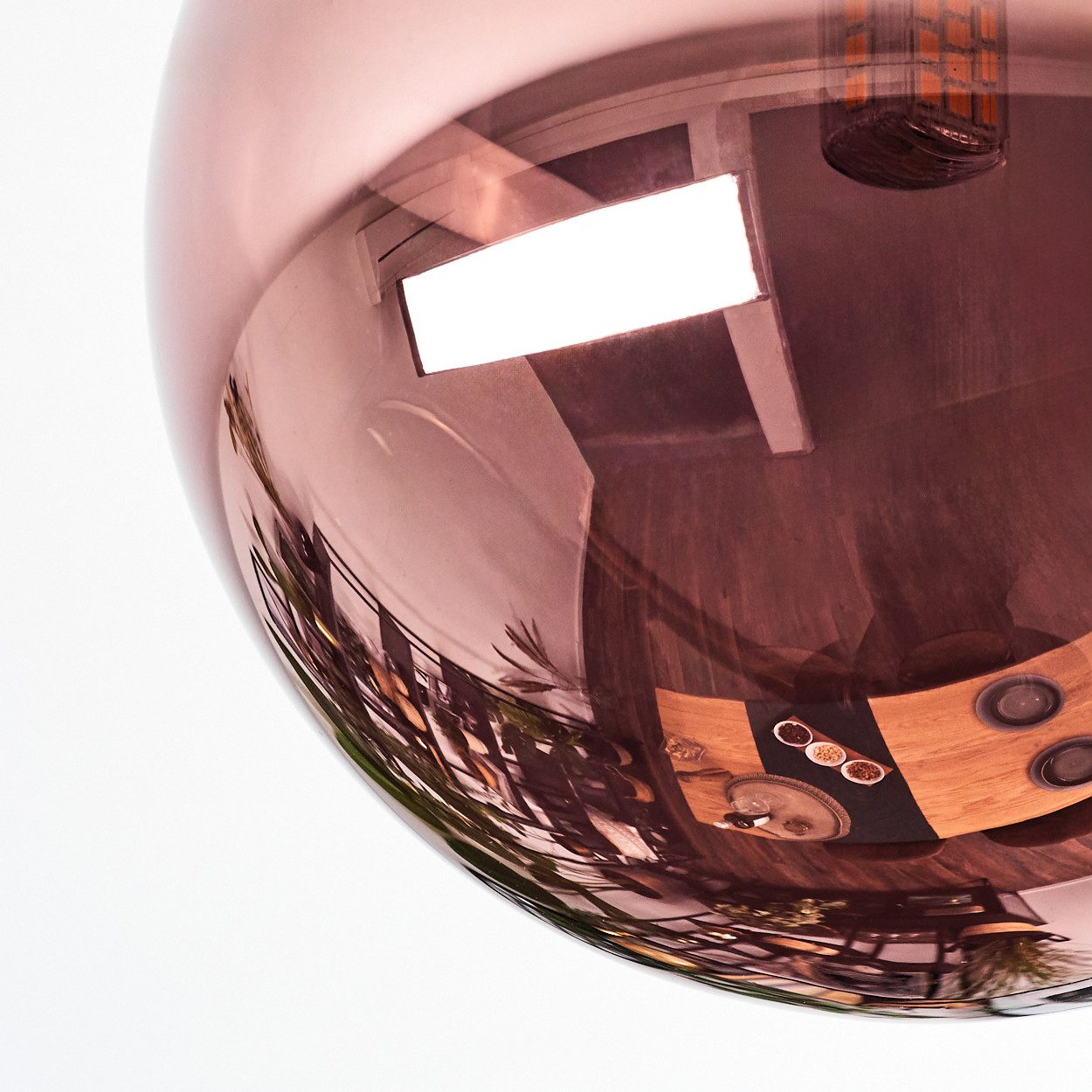 hofstein Deckenleuchte Deckenlampe aus Metall/Glas in Schwarz/Gold/Grün/Blau/Kupfer, Deckenleuchte im modernen Vintage-Design (Schirme Ø 10; 15 cm), 3 x G9