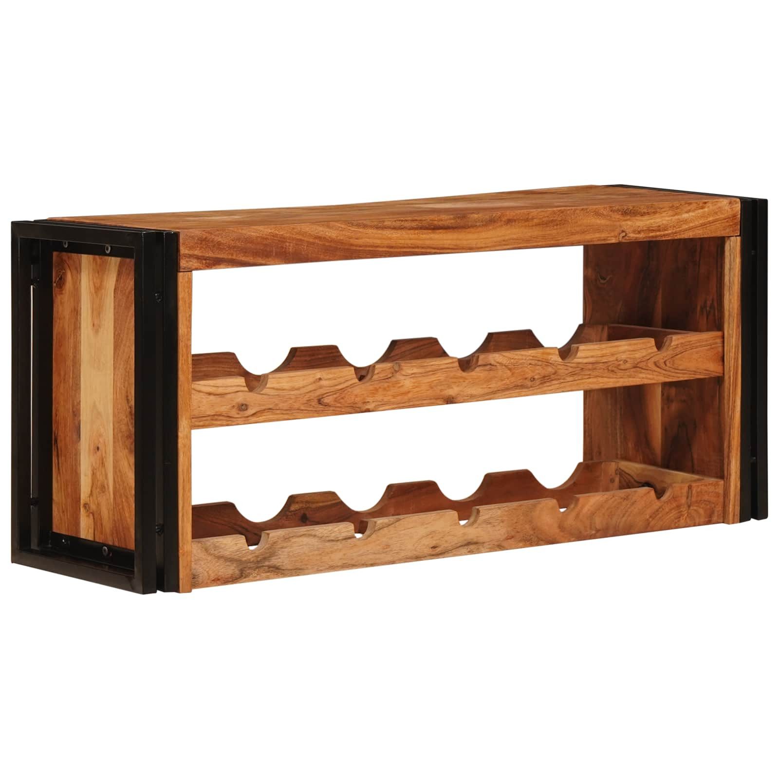 vidaXL Weinregal Weinregal Braun 100 x 45 x 33 cm Massivholz, 1-tlg.