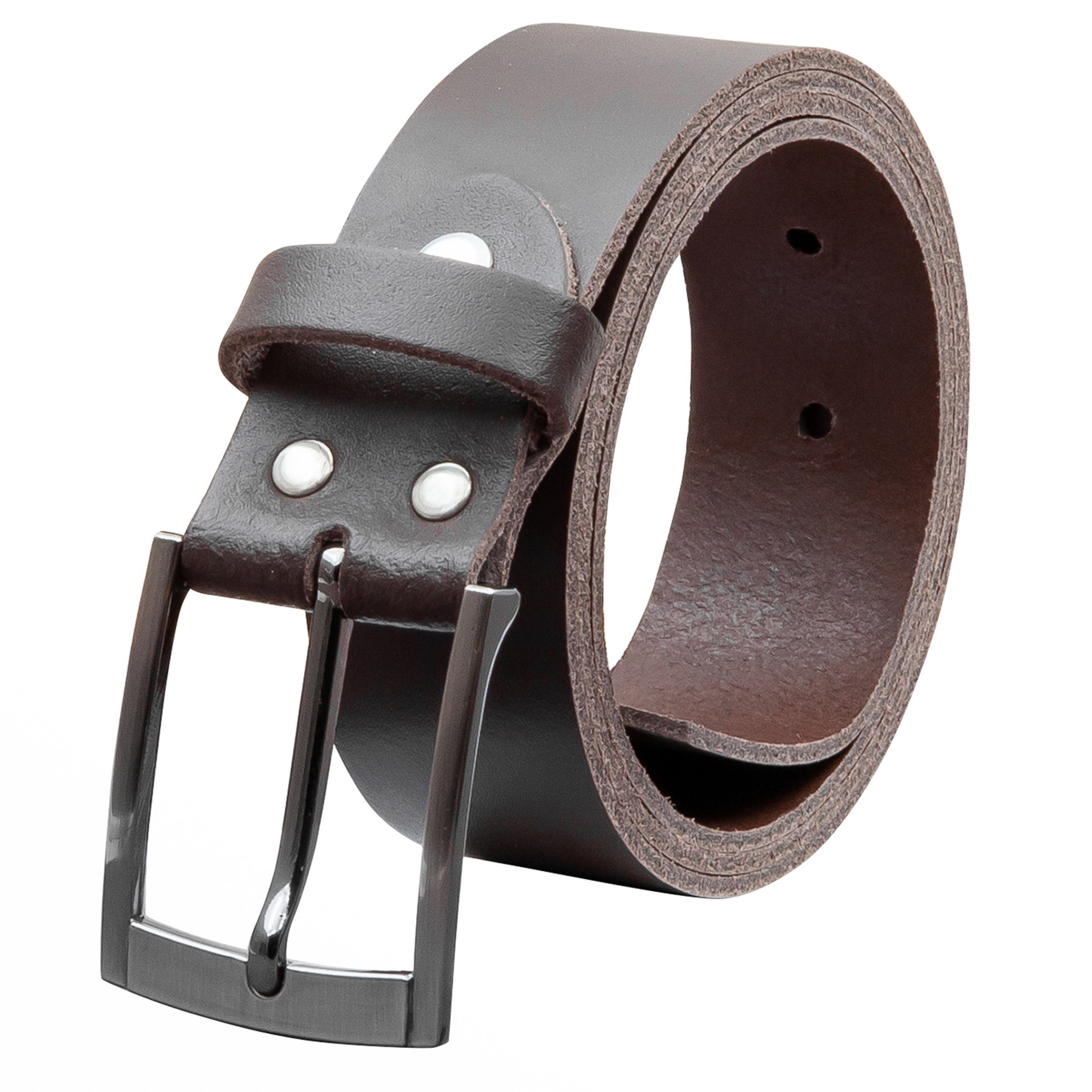 COLOGNEBELT Ledergürtel OM418-SL-Dunkelbraun MADE IN GERMANY, Dunkelbraun K günstig online kaufen