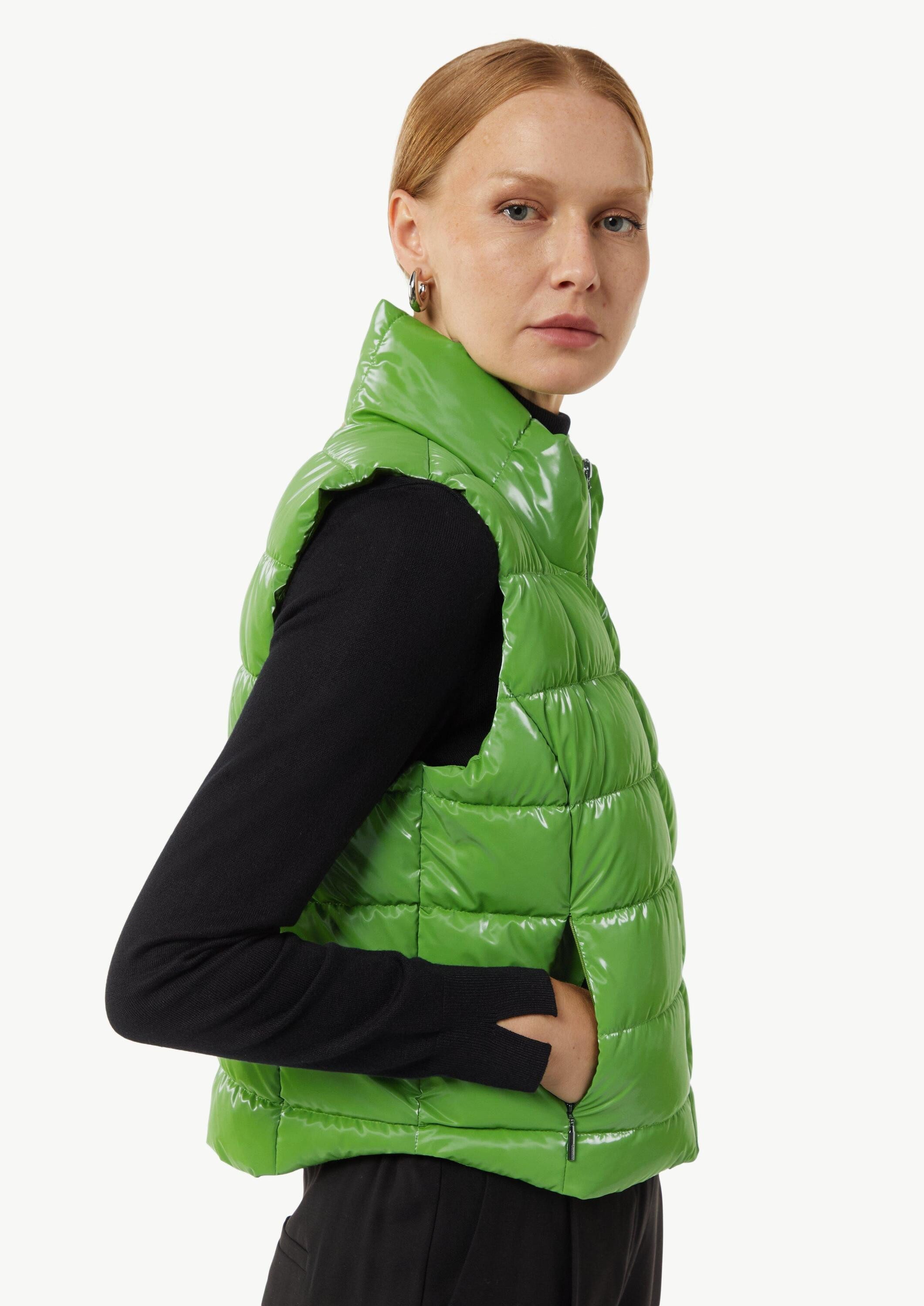 comma Outdoorjacke Outdoor-Weste Glänzende Weste mit Steppung
