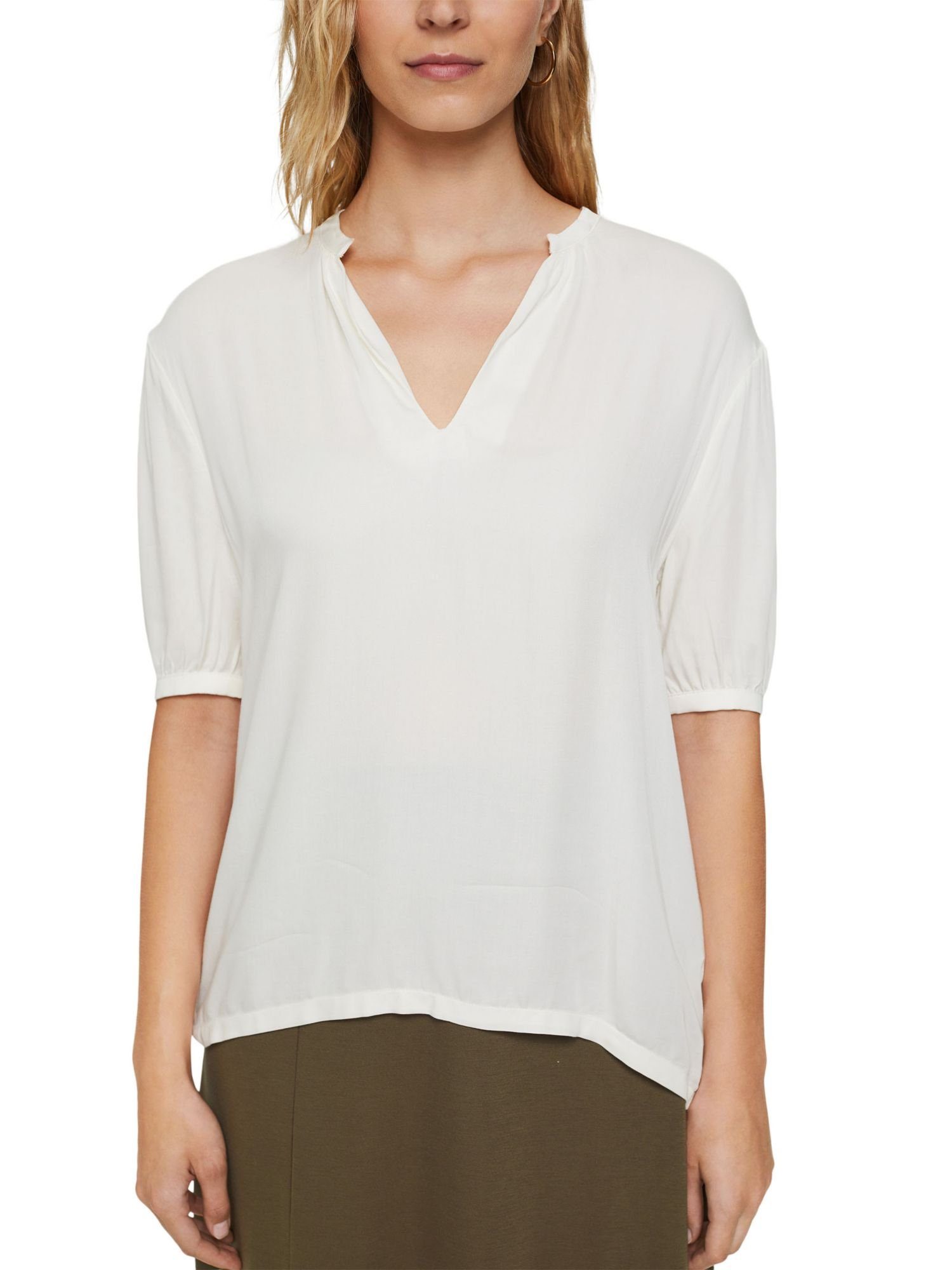 Esprit Collection T-Shirt »Blusenshirt mit LENZING™ ECOVERO™« (1-tlg)  online kaufen | OTTO
