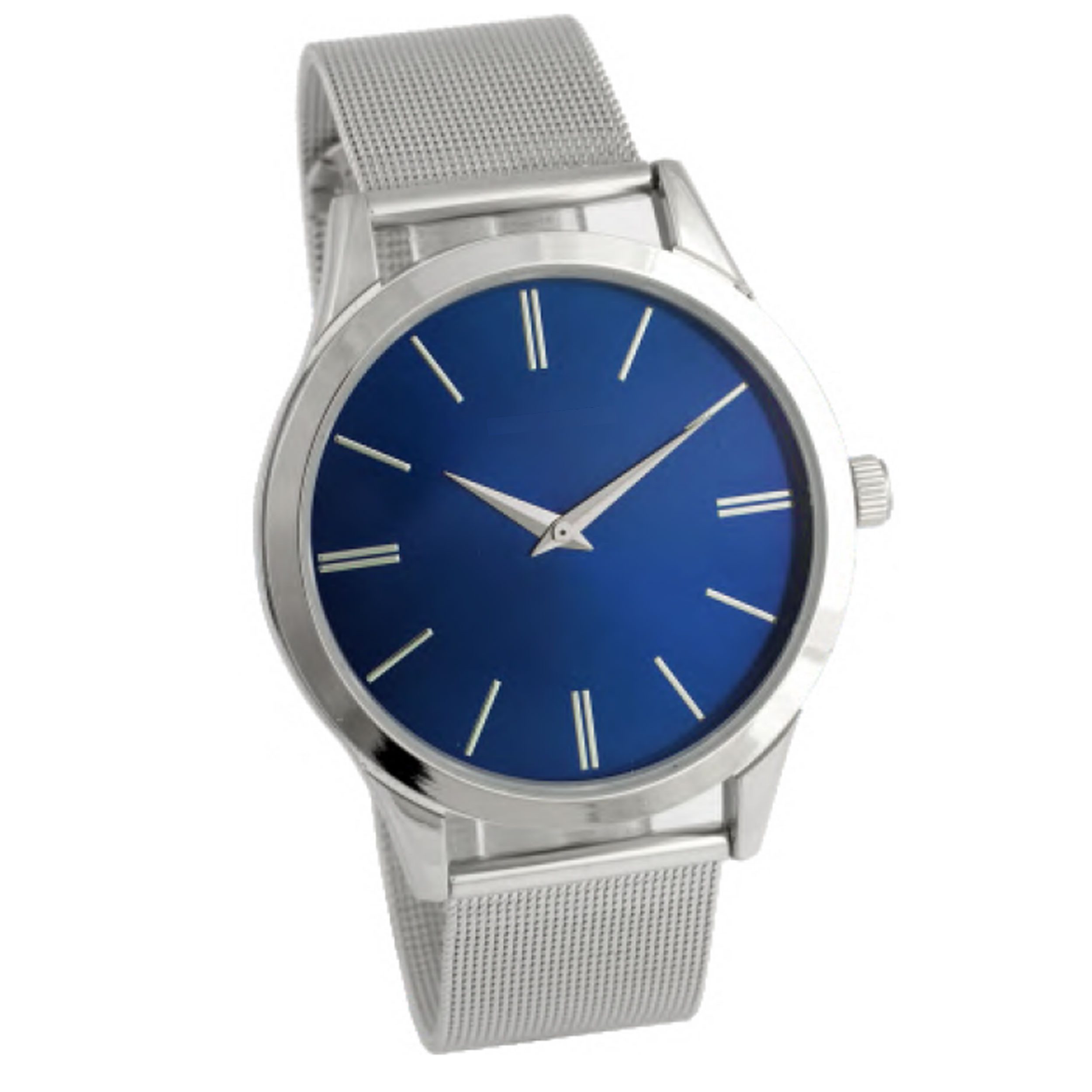 Miraval Quarzuhr Miraval Herrenarmbanduhr Mesh Blau, Edles Mesh-Edelstahlarmband