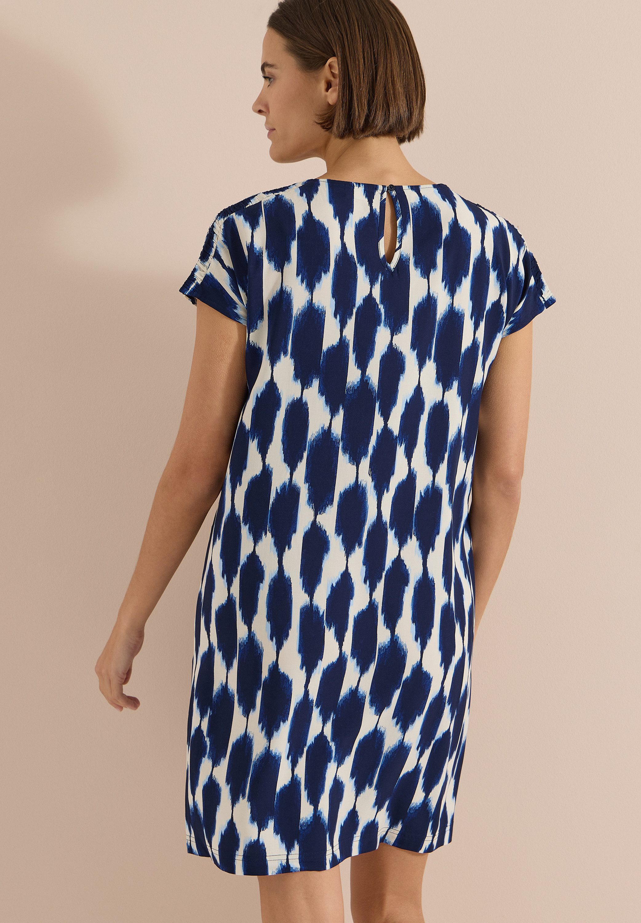 CECIL Druckkleid Sommerkleid mit Capsleeves und grafischem Muster