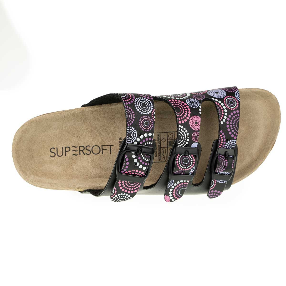 SUPERSOFT Supersoft Damen Pantolette Clog Kork Pantolette