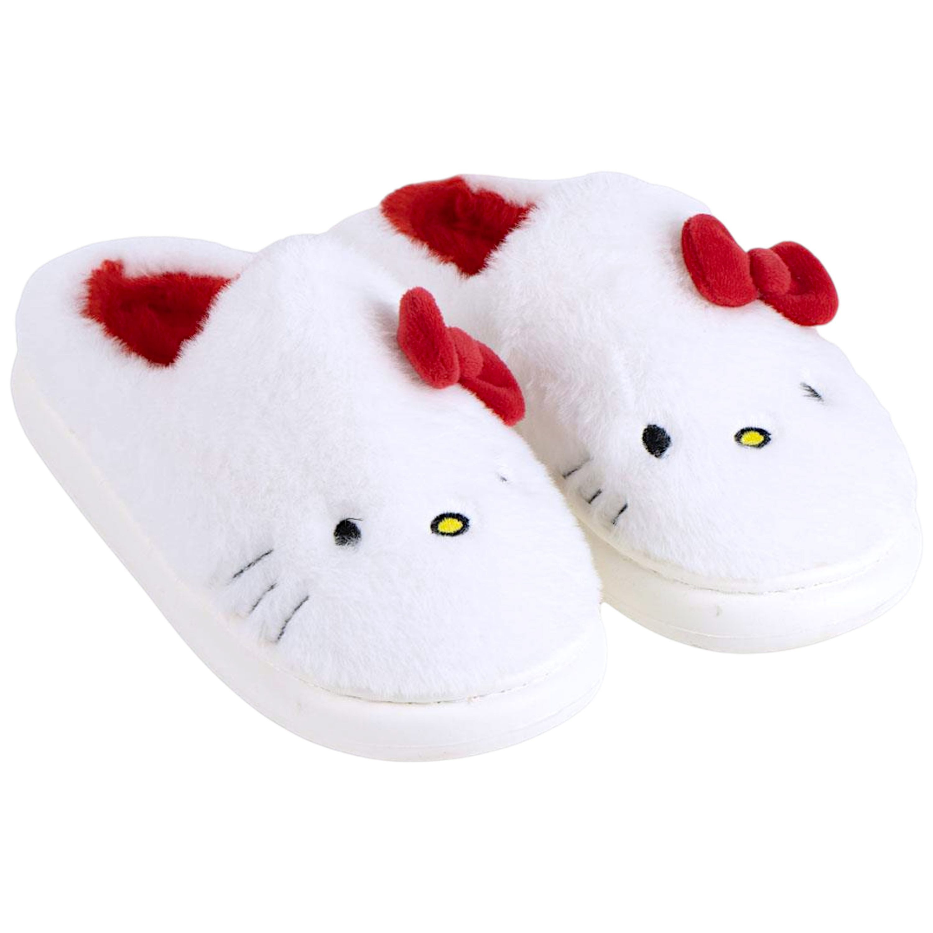 Hello Kitty Hausschuh Damen Slipper Plüsch Pantoffeln Gr. 36-41