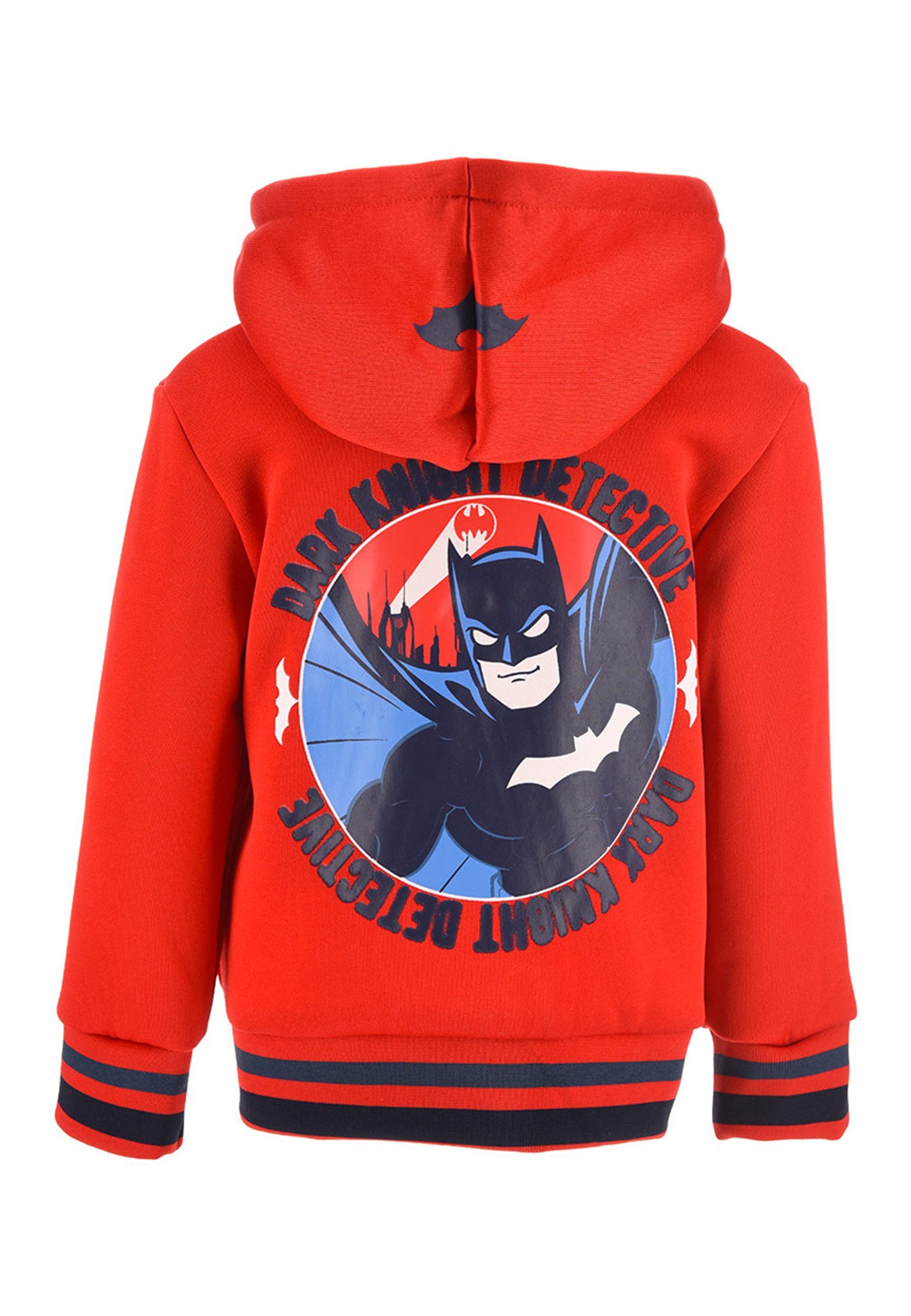 Batman Kapuzensweatjacke Dirk Knight Sweatjacke Pullover-Jacke Hoodie Kapuze Kapuzenjacke Reißverschluss