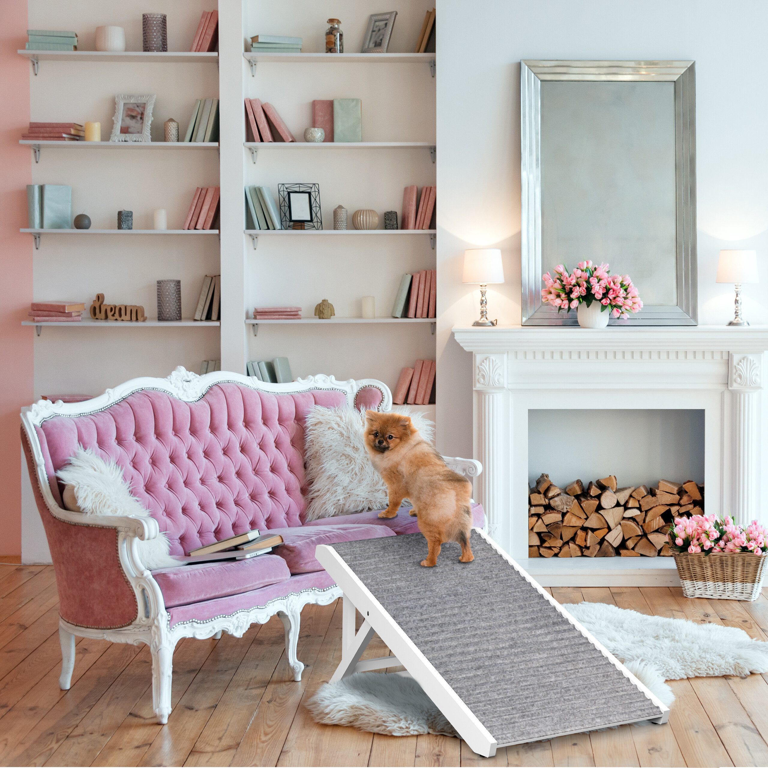 relaxdays Hunderampe Höhenverstellbare Hunderampe (1-St)