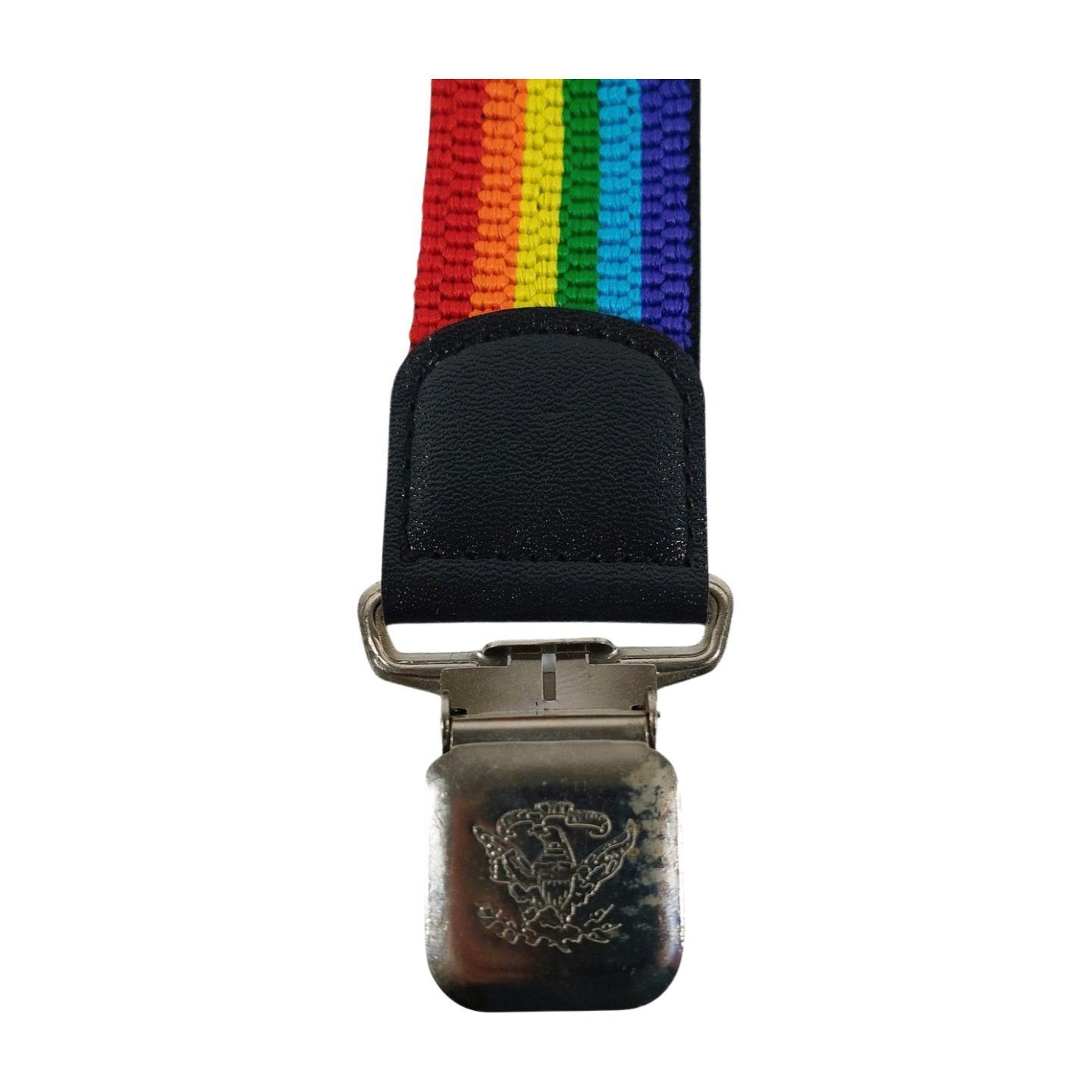 Ware aus aller Welt Hosenträger Regenbogen Farben starke Y Hosenträger 40 mm breit starke Krallenclips (1-St) starke Krallenclips
