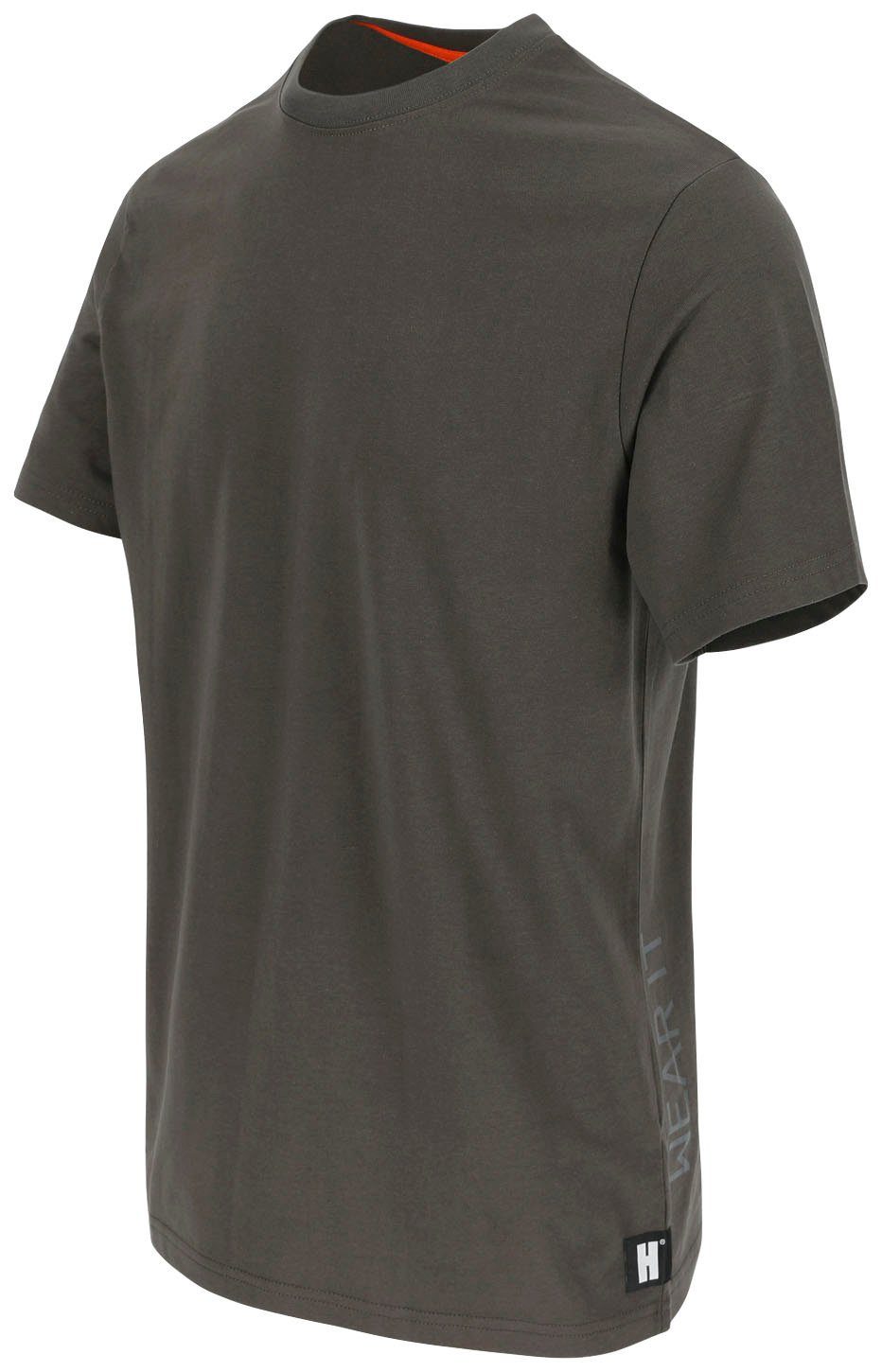 Herock Rundhalsausschnitt, T-Shirt Ärmel Ärmel, Callius grau Herock®-Aufdruck, Rippstrickkragen kurze kurze T-Shirt
