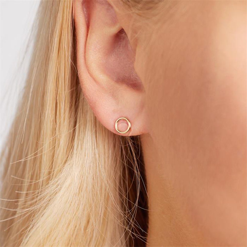 lanii Paar Ohrstecker Zierlicher Kreis in Gold LSE0013 günstig online kaufen