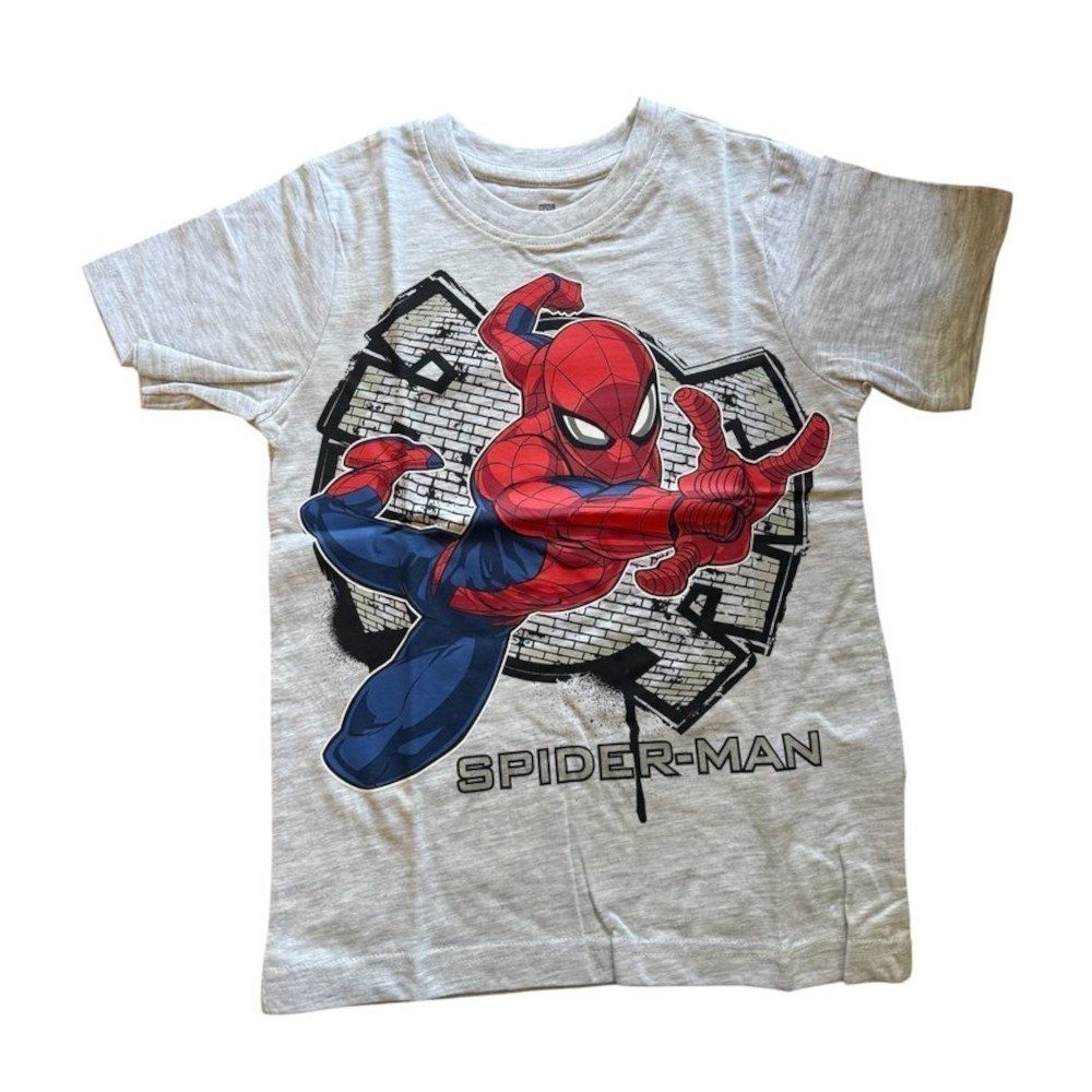 T-Shirt Kurzärmliges T-Shirt für Jungen, "Spiderman", Blau oder Grau, Gr.104
