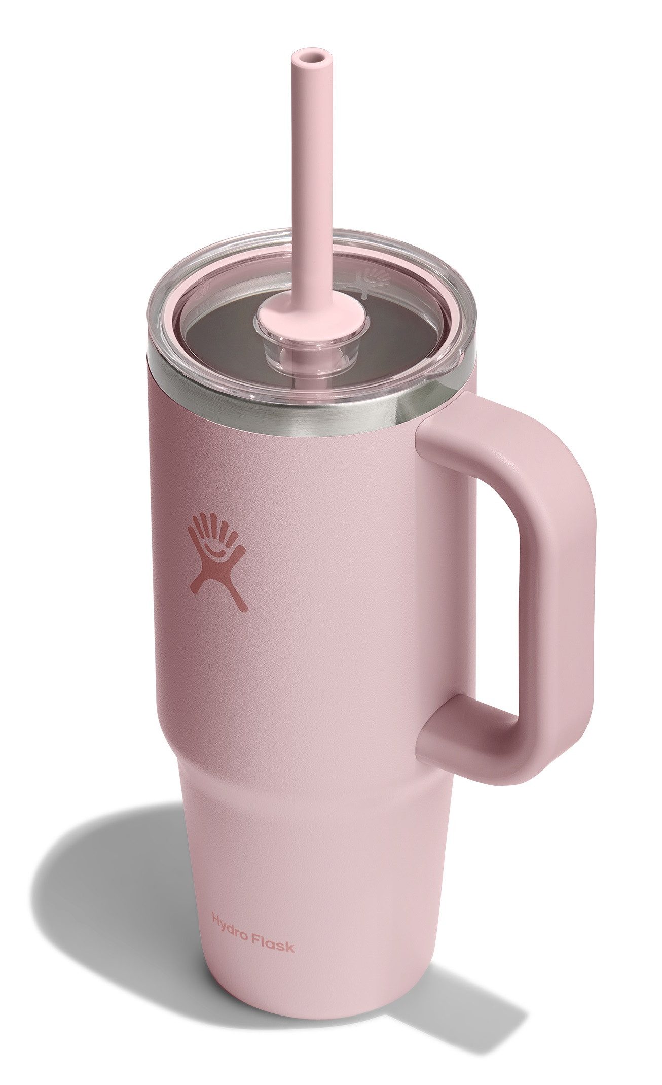 Hydro Flask Thermobecher 24 OZ Travel Tumbler Clear Lid, 710 ml, 1-tlg., Edelstahl, Kompatibel mit Eindrückzubehör der Größe Medium