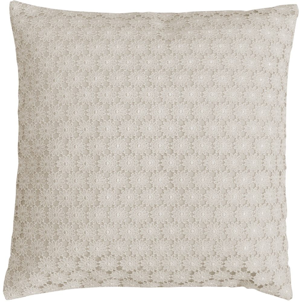 matches21 HOME & HOBBY Kissenbezüge Kissen-Bezug Vollspitze Retrolook Blumen Motiv weiß40x40 cm, (1 Stück), Wohnzimmer Kissen-Hülle als Deko-Kissen Zier-Kissen Sofa-Kissen