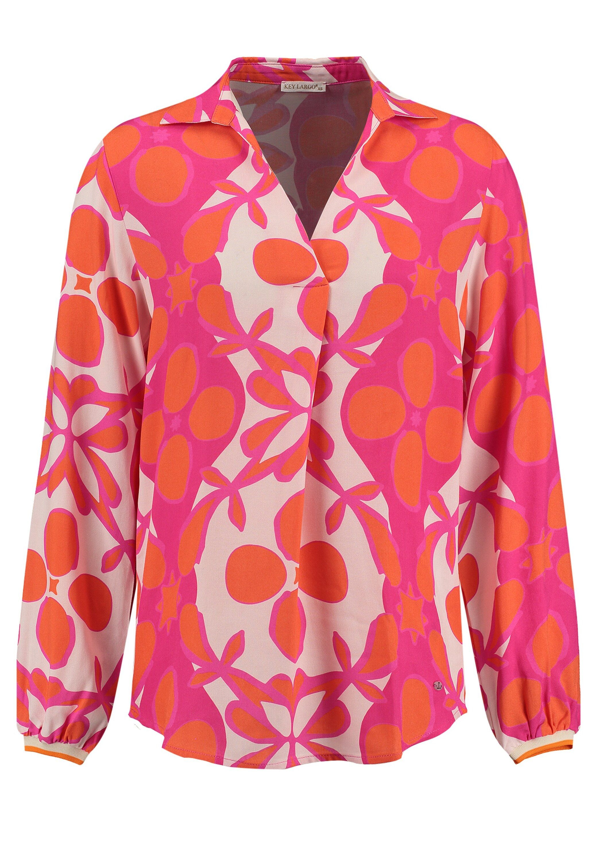 Key Largo Langarmbluse Rush (1-tlg) Falten