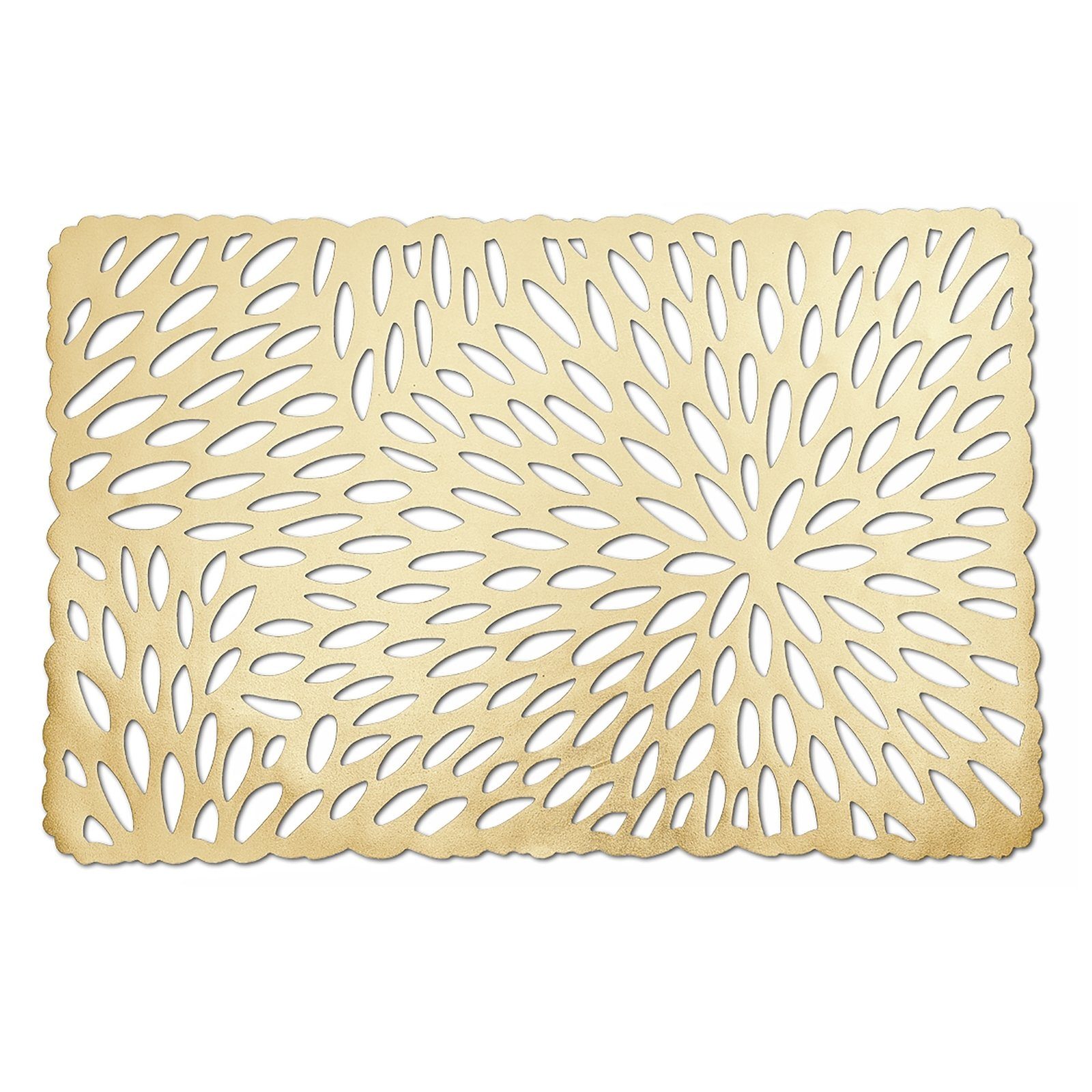 Platzset Platzmatte Rechteckig Metallic Gold