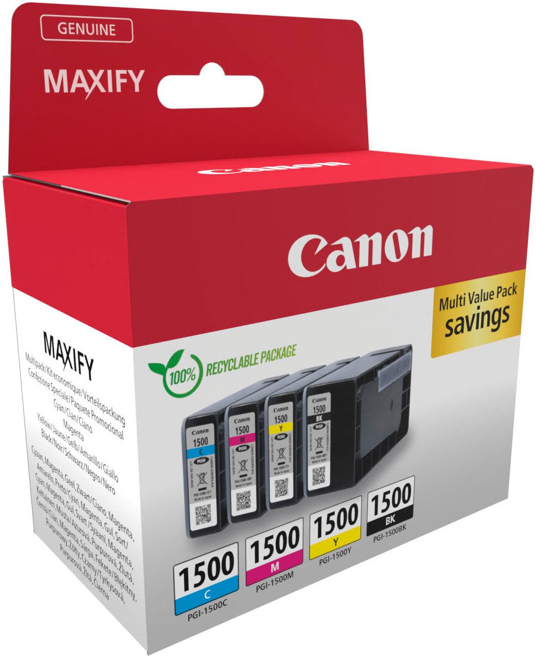 Canon PGI-1500 BK/C/M/Y Tinte Multipack Tintenpatrone