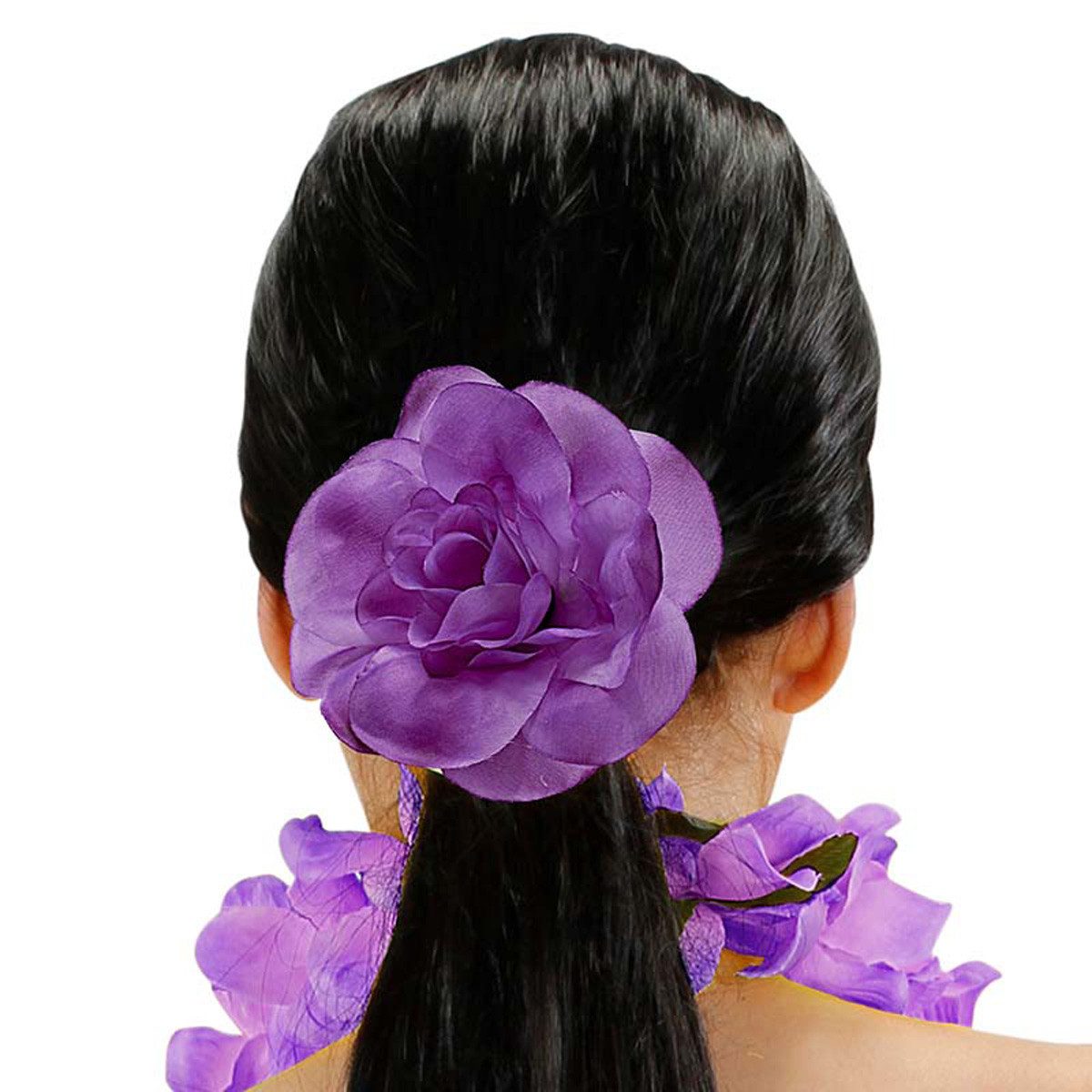 Widmann S.r.l. Kostüm Schmuck Haargummi Blume, Violett