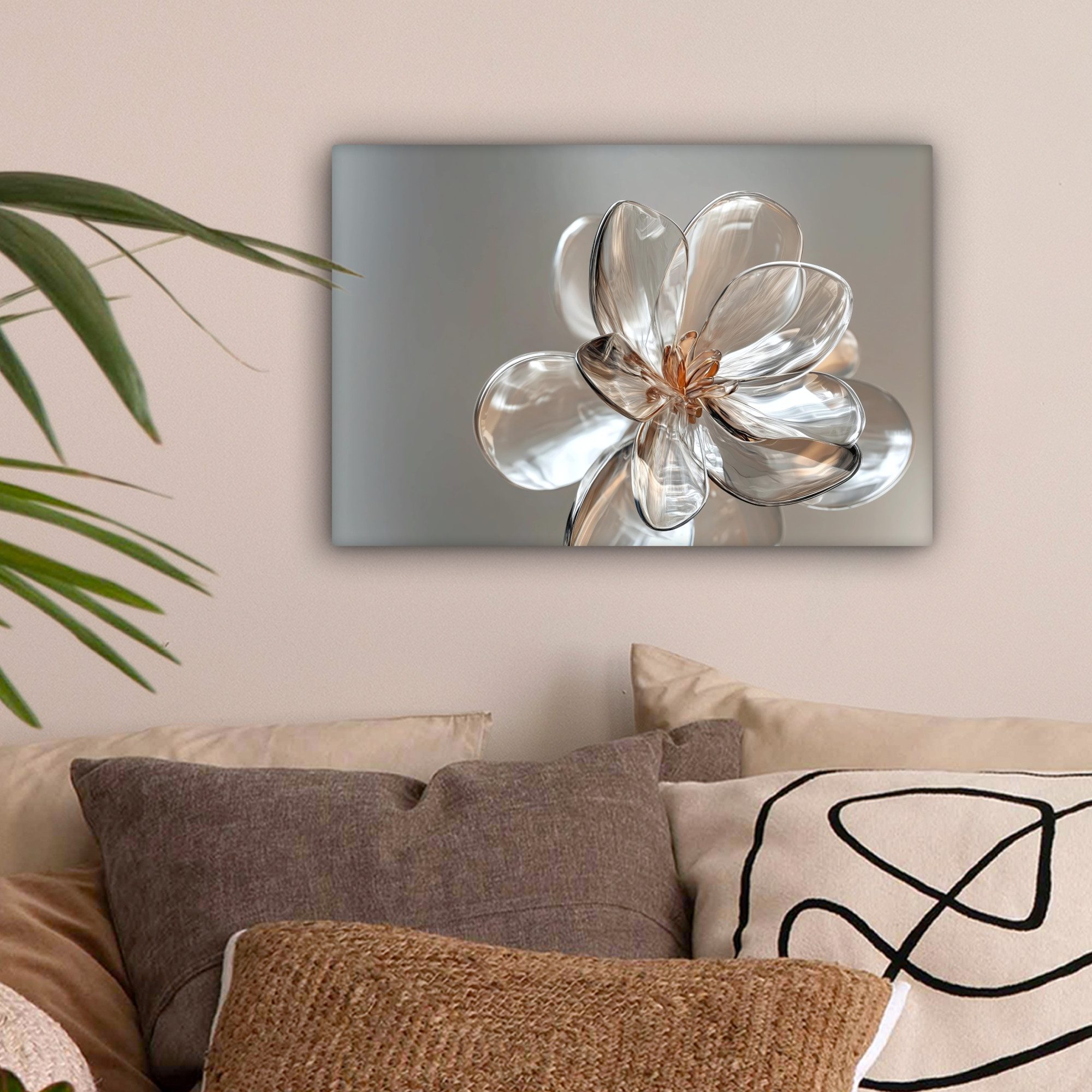 OneMillionCanvasses® Leinwandbild Blume - Gläser - günstig online kaufen