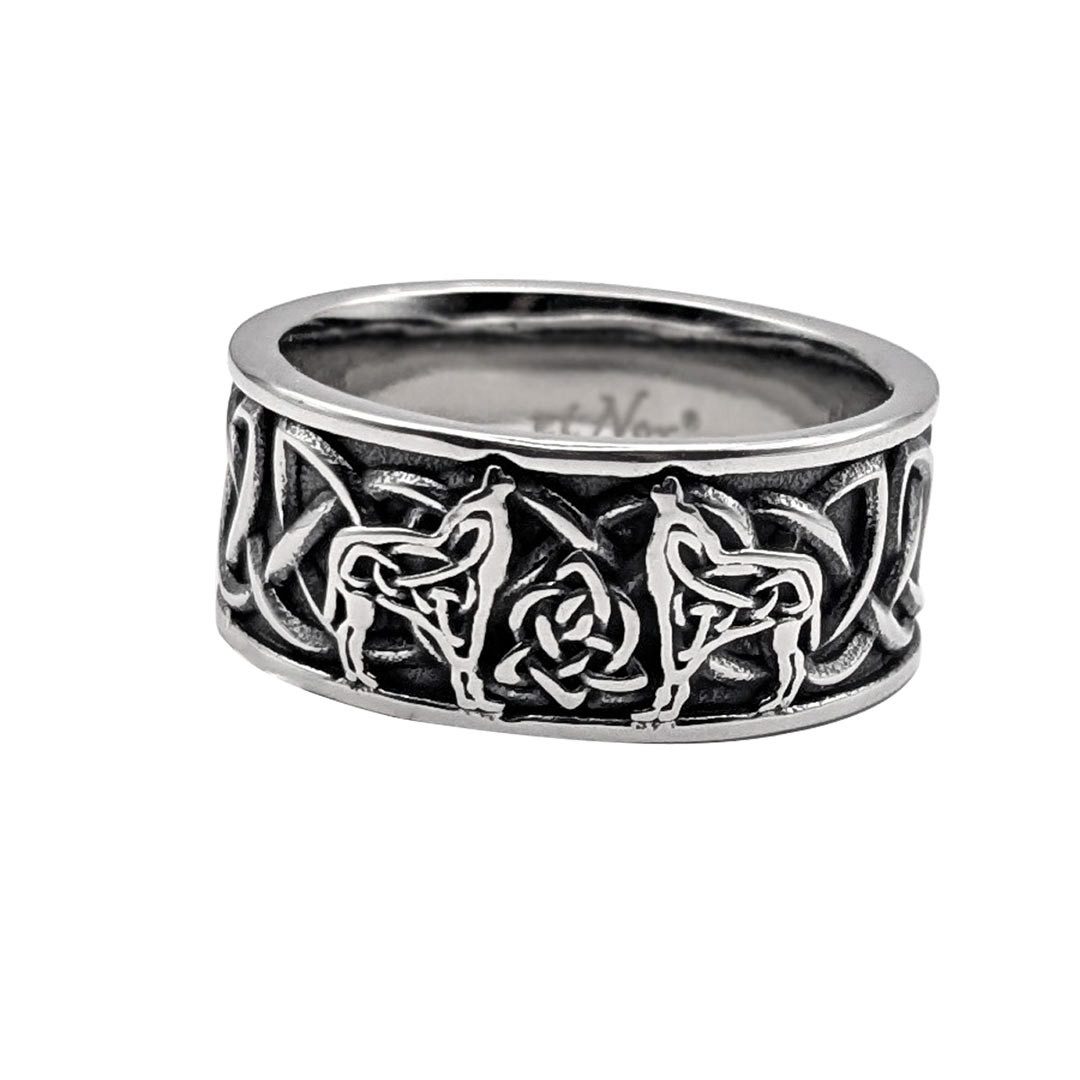 etNox Fingerring Ring „Keltische Wölfe“ günstig online kaufen