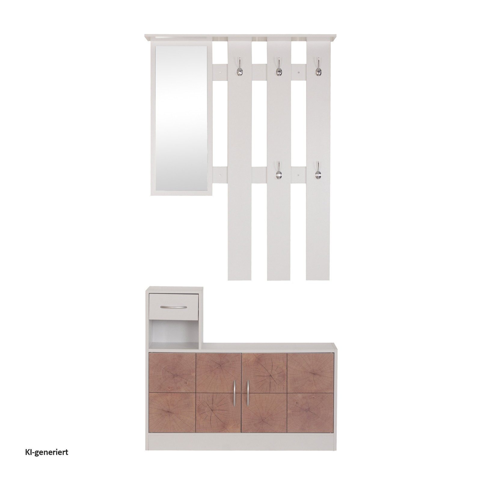 HTI-Living Garderoben-Set Garderoben-Set Dana mit Schuhschrank Weiß, (Set, 2-St)