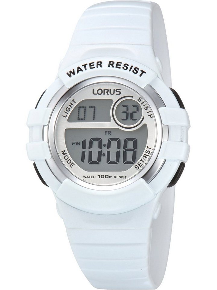 LORUS Quarzuhr Lorus Mädchen-Uhren Digital Quarz, Gehäusehöhe: 8,5 mm,  Gehäusedurchmesser: 33 mm, Bandlänge: 24 cm