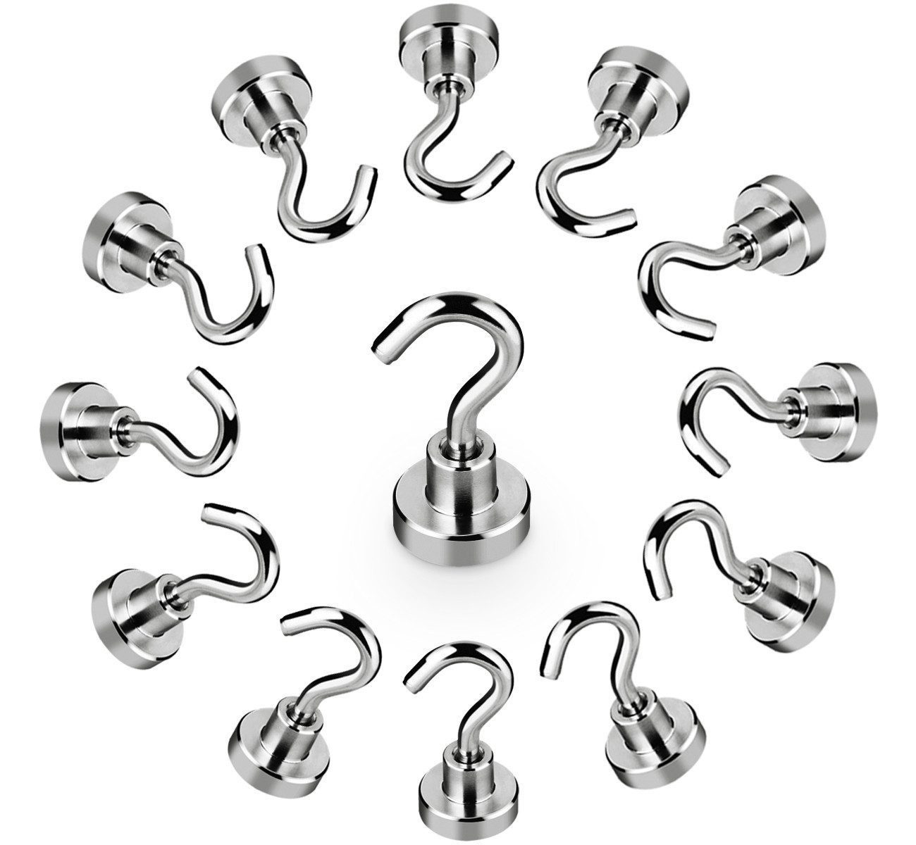 FELIXLEO Wandhaken Wandhaken Magnet Haken Super Starker Neodym Magnetische Halter, (64-St)