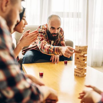 DOTMALL Spielturm-Spielzeugset Relaxdays Trinkturm Trinkspiel Schönes Familiengeschenk