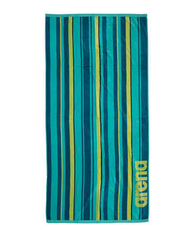 Arena Handtuch BEACH TOWEL MULTISTRIPES II WATER-SOFT_GREEN-BLUE_COSMO
