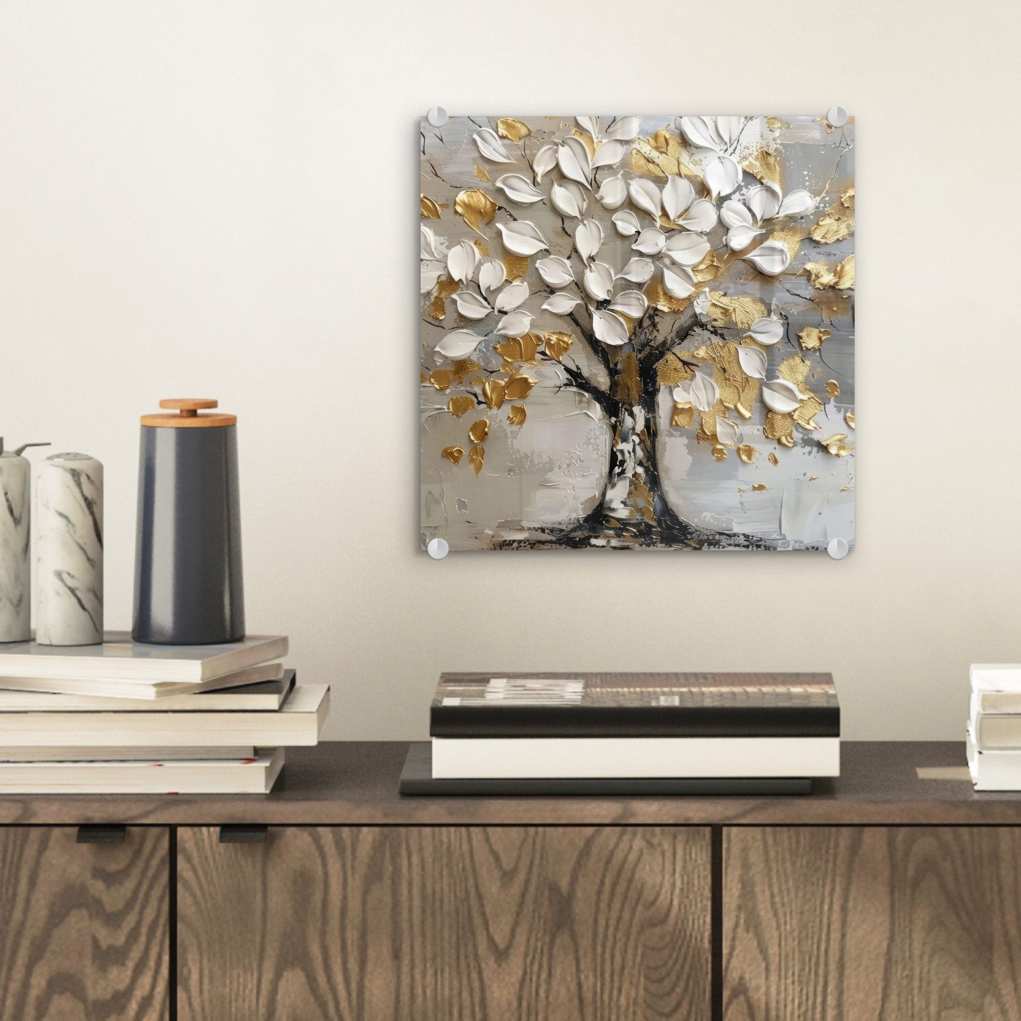 MuchoWow Acrylglasbild Baum - Beige - günstig online kaufen