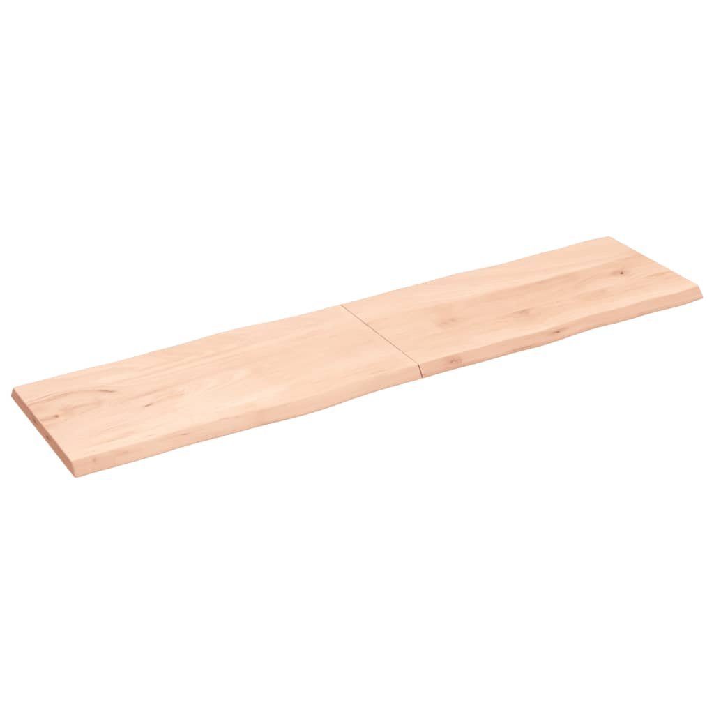Baumkante St) cm furnicato 200x50x(2-4) Tischplatte Massivholz (1 Unbehandelt