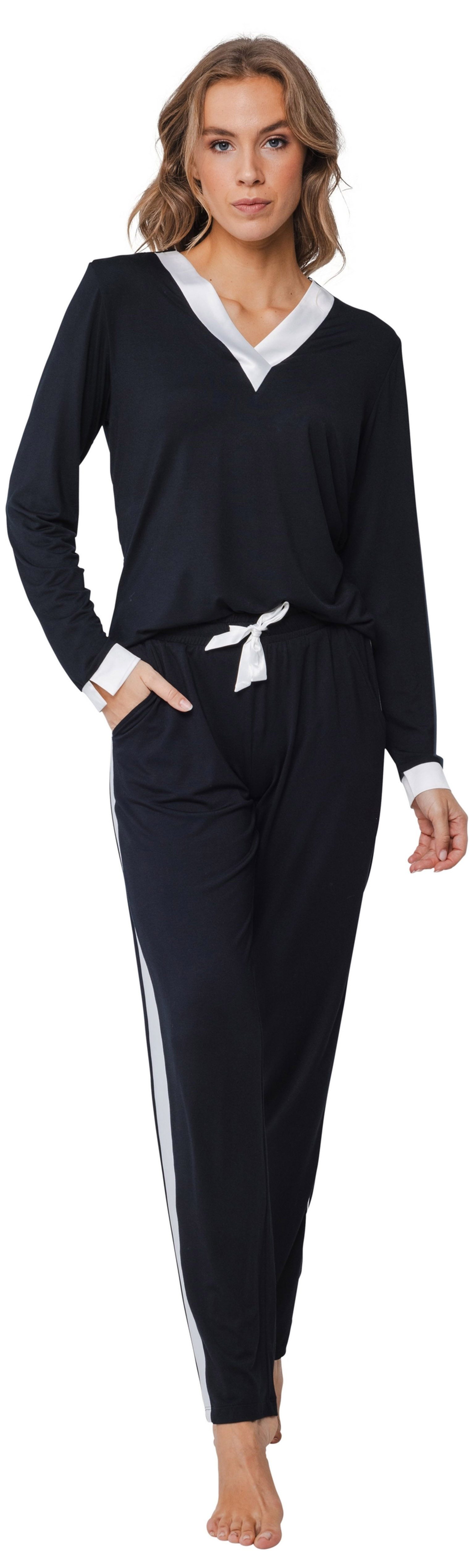 Pastunette Schlafanzug Damen Pyjama lang (2 günstig online kaufen