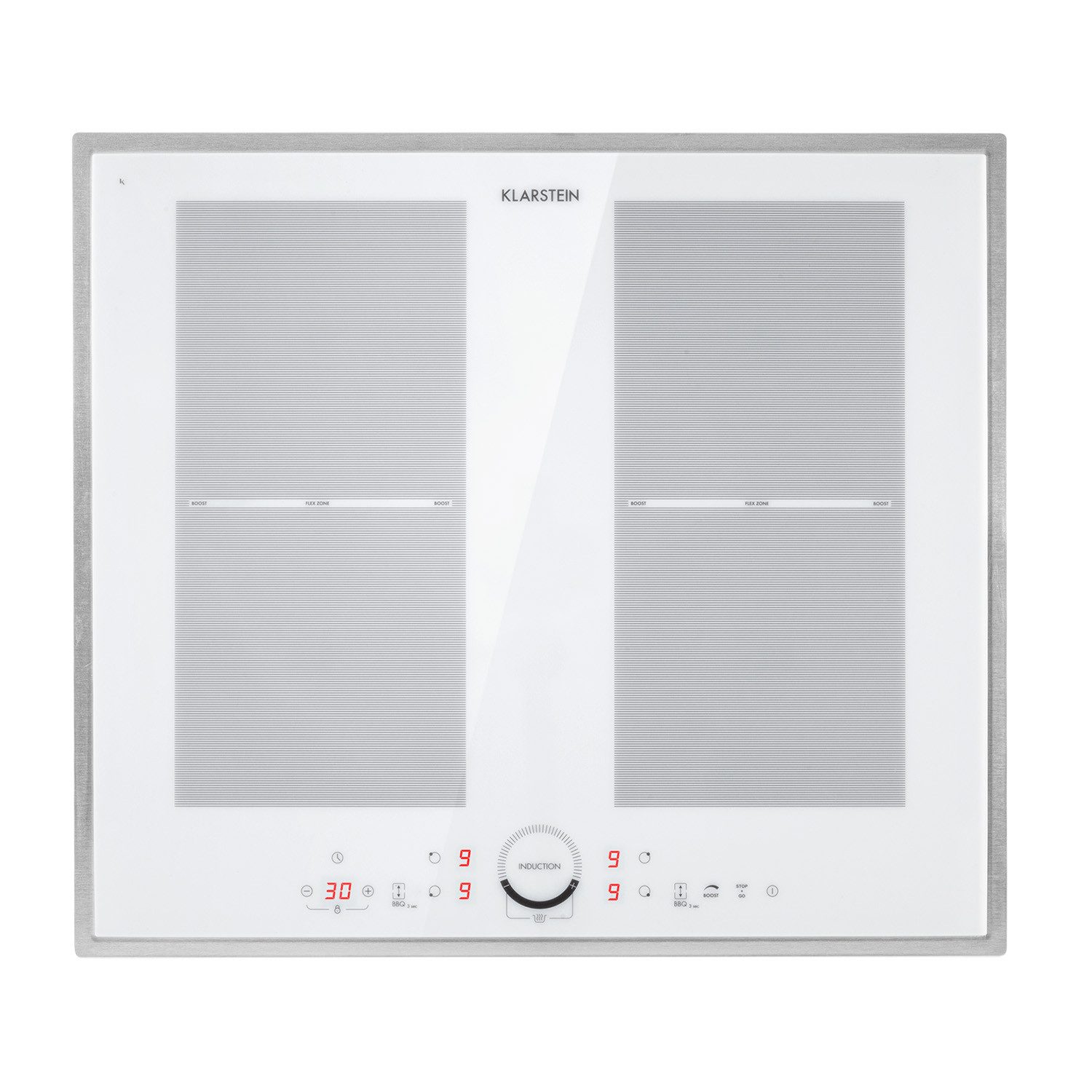 Klarstein Induktions-Kochfeld Delicatessa CP4-Delicatessa60-WS, Einbau Glaskeramikkochfeld 4 Platten Elektro Einbaukochfeld Induktion