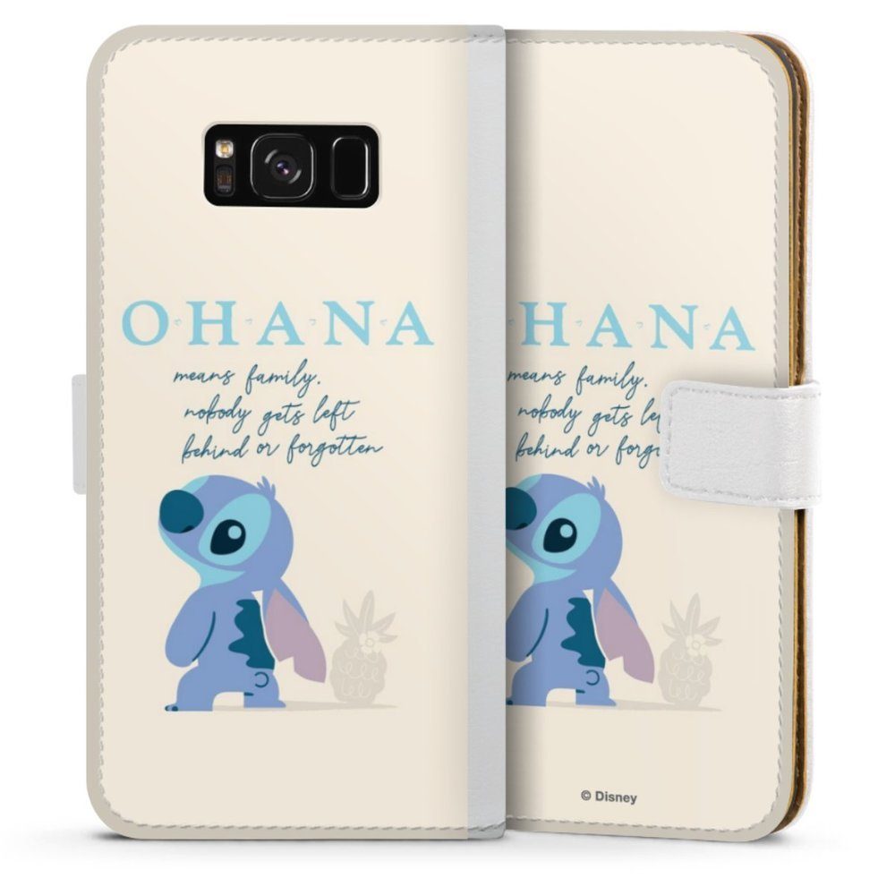 DeinDesign Handyhülle Lilo & Stitch Offizielles Lizenzprodukt Disney Ohana  Stitch, Samsung Galaxy S8 Hülle Handy Flip Case Wallet Cover Handytasche  Leder