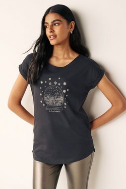 Next T-Shirt Weihnachtshirt Schneekugel (1-tlg)