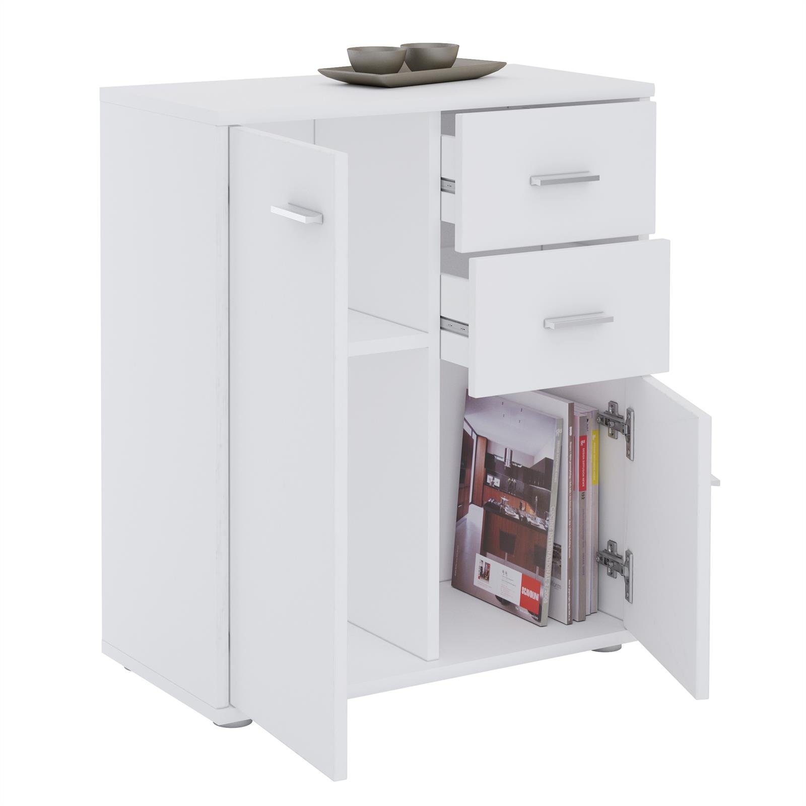 CARO-Möbel Highboard LOCARNO, Kommode Highboard Mehrzweckschrank Büro Beist günstig online kaufen