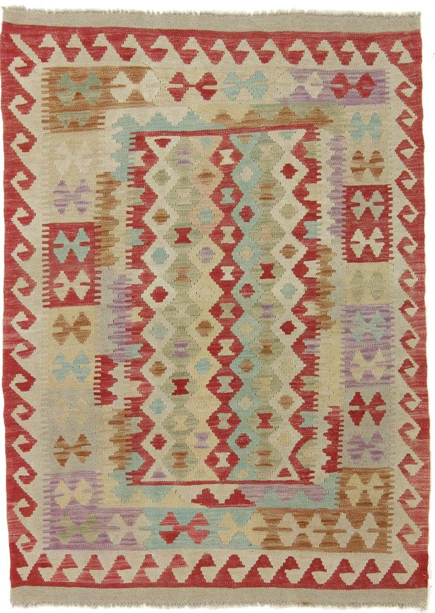 Orientteppich Kelim Afghan 105x148 Handgewebter Orientteppich, Nain Trading, rechteckig, Höhe: 3 mm