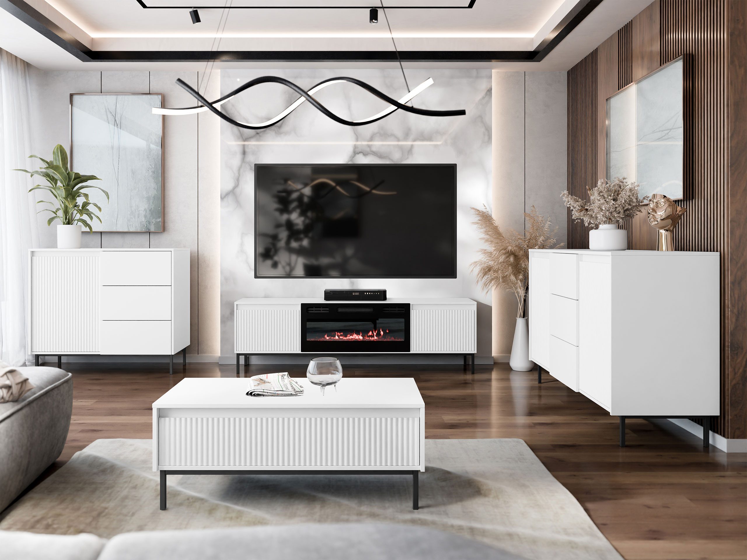 MIRJAN24 Wohnzimmer-Set Ozmi III, (2x Kommode, günstig online kaufen