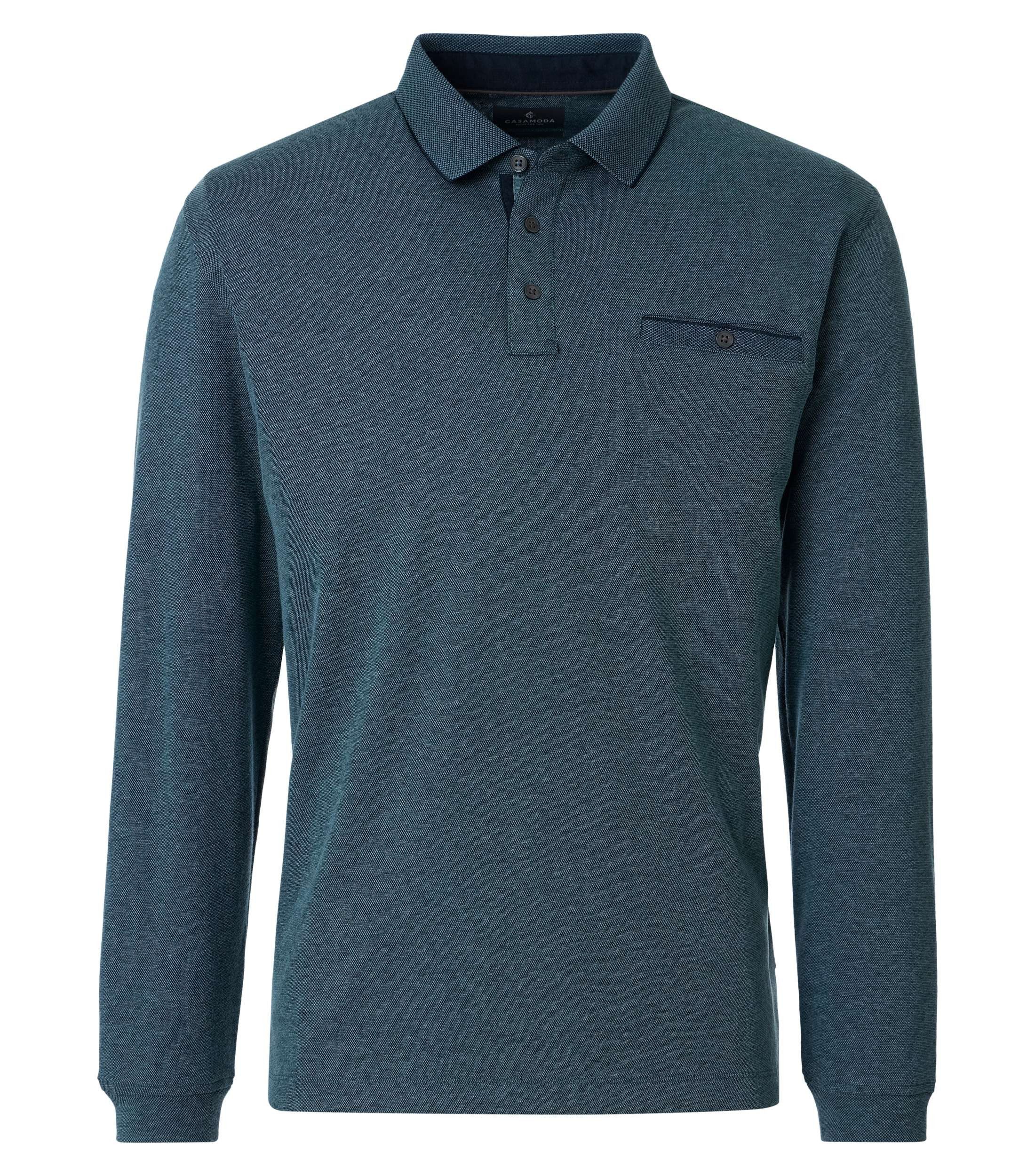 CASAMODA Langarm-Poloshirt CASAMODA Polo-Shirt Langarm uni