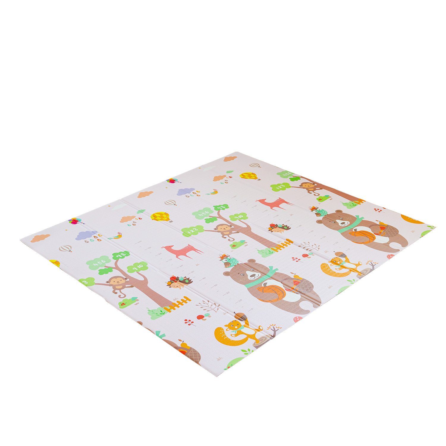 FOXSPORT Spielmatte faltbar Baby Spielmatte (Kinderteppich 180 x 200 x 1 cm, Babyspielbogen), wasserdicht Krabbelmatte doppelseitig, BPA frei & sicher für kleinkind