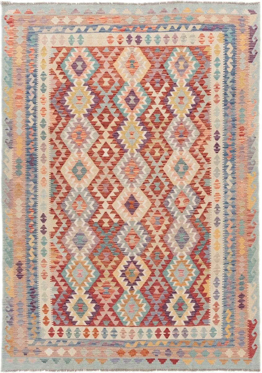 Orientteppich Kelim Afghan 210x290 Handgewebter Orientteppich, Nain Trading, rechteckig, Höhe: 3 mm