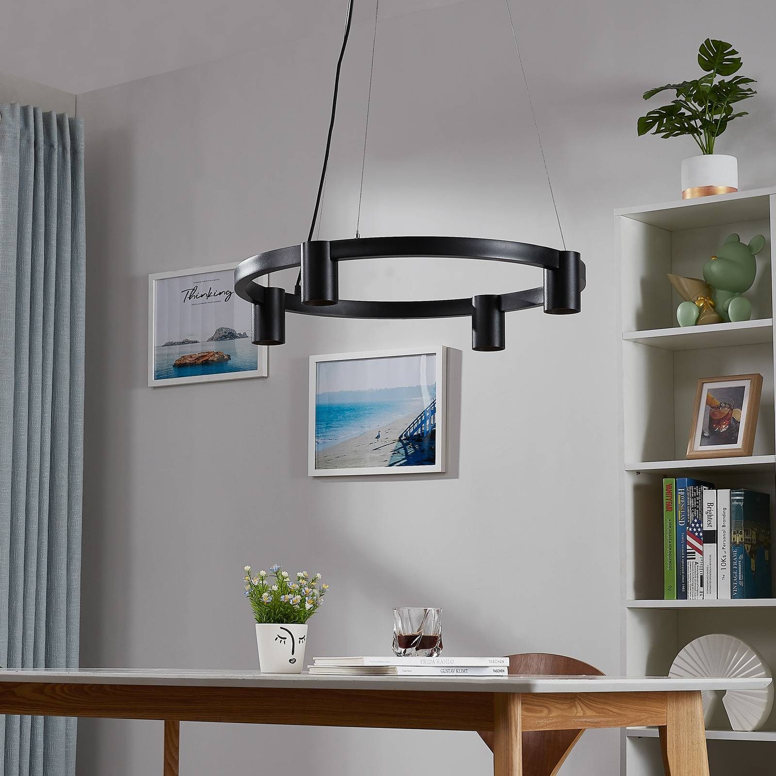 Arcchio Hängeleuchte Brinja, Metall, Schwarz IP20, 4 x 10 W LED