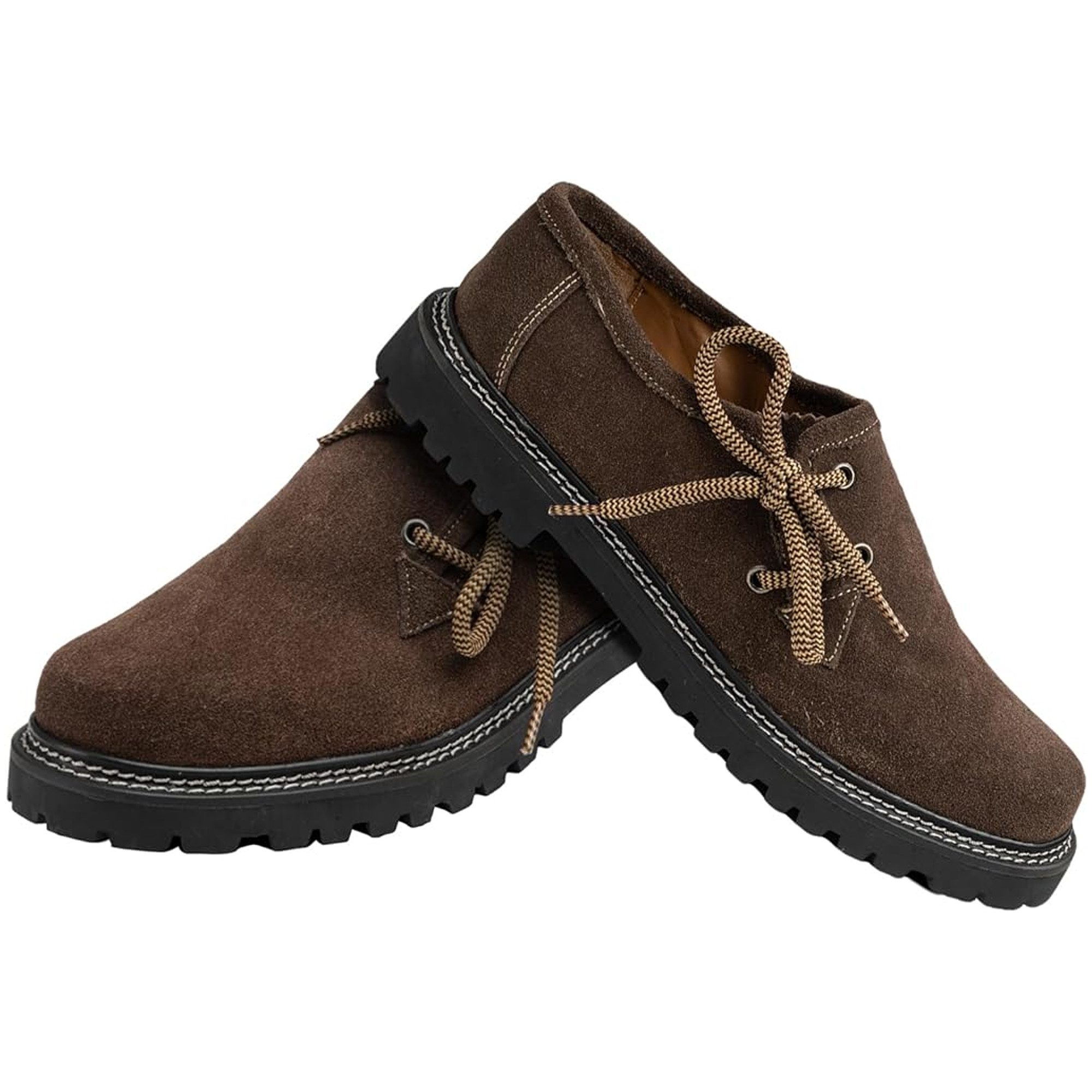 German Wear GW1800-VL Haferlschuh Trachtenschuhe Original Haferlschuhe Lederschuhe Wildleder 2x Senkel